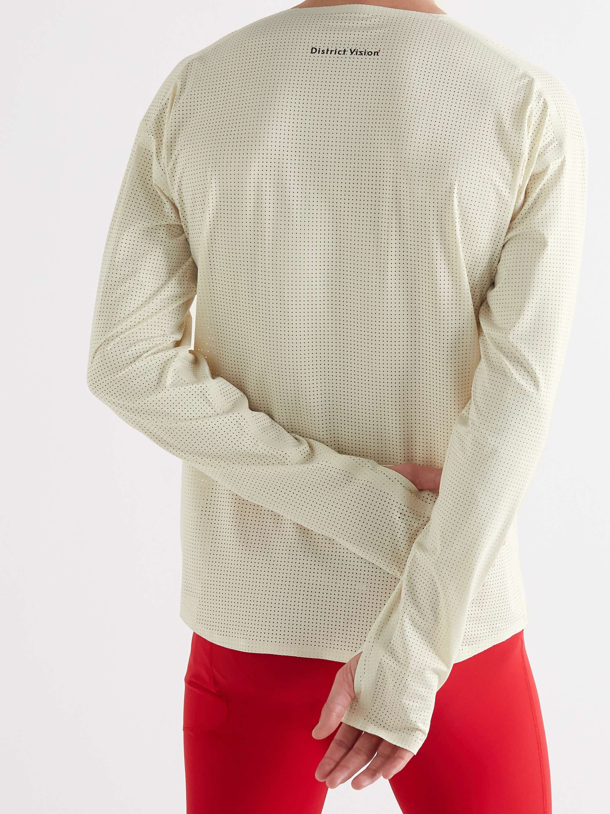 DISTRICT VISION Slim-Fit Logo-Print Stretch-Mesh T-Shirt