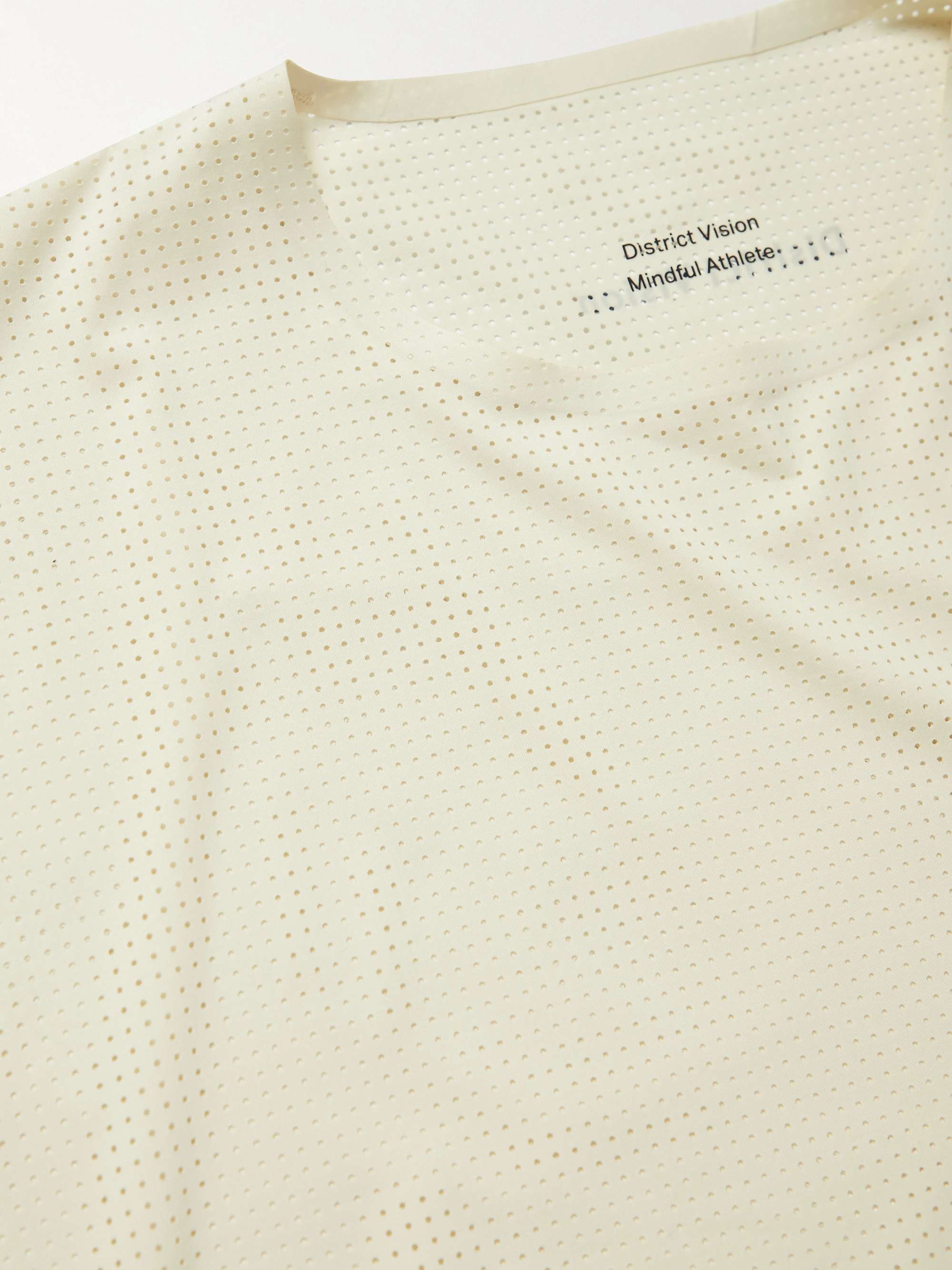 DISTRICT VISION Slim-Fit Logo-Print Stretch-Mesh T-Shirt