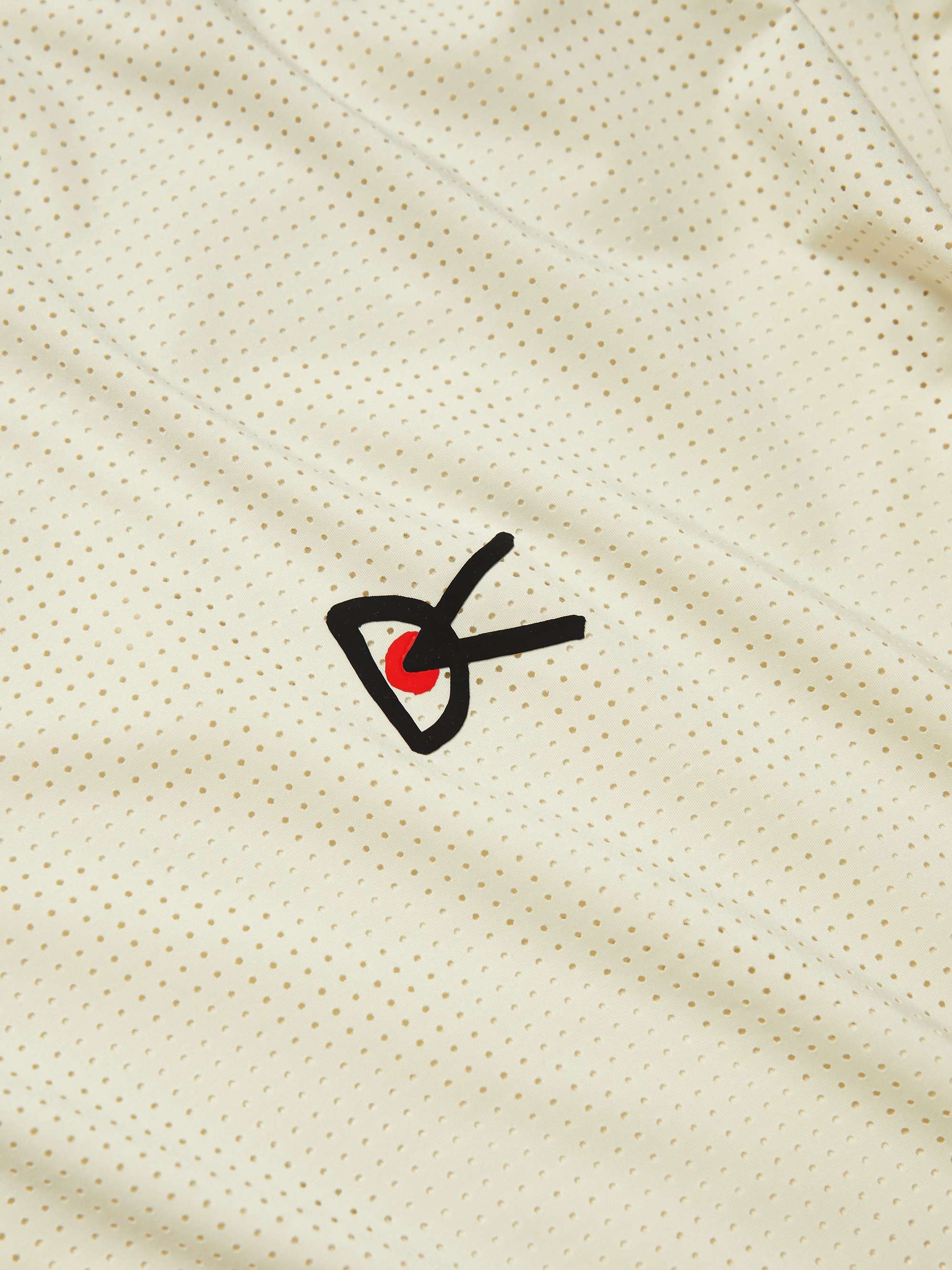 DISTRICT VISION Slim-Fit Logo-Print Stretch-Mesh T-Shirt