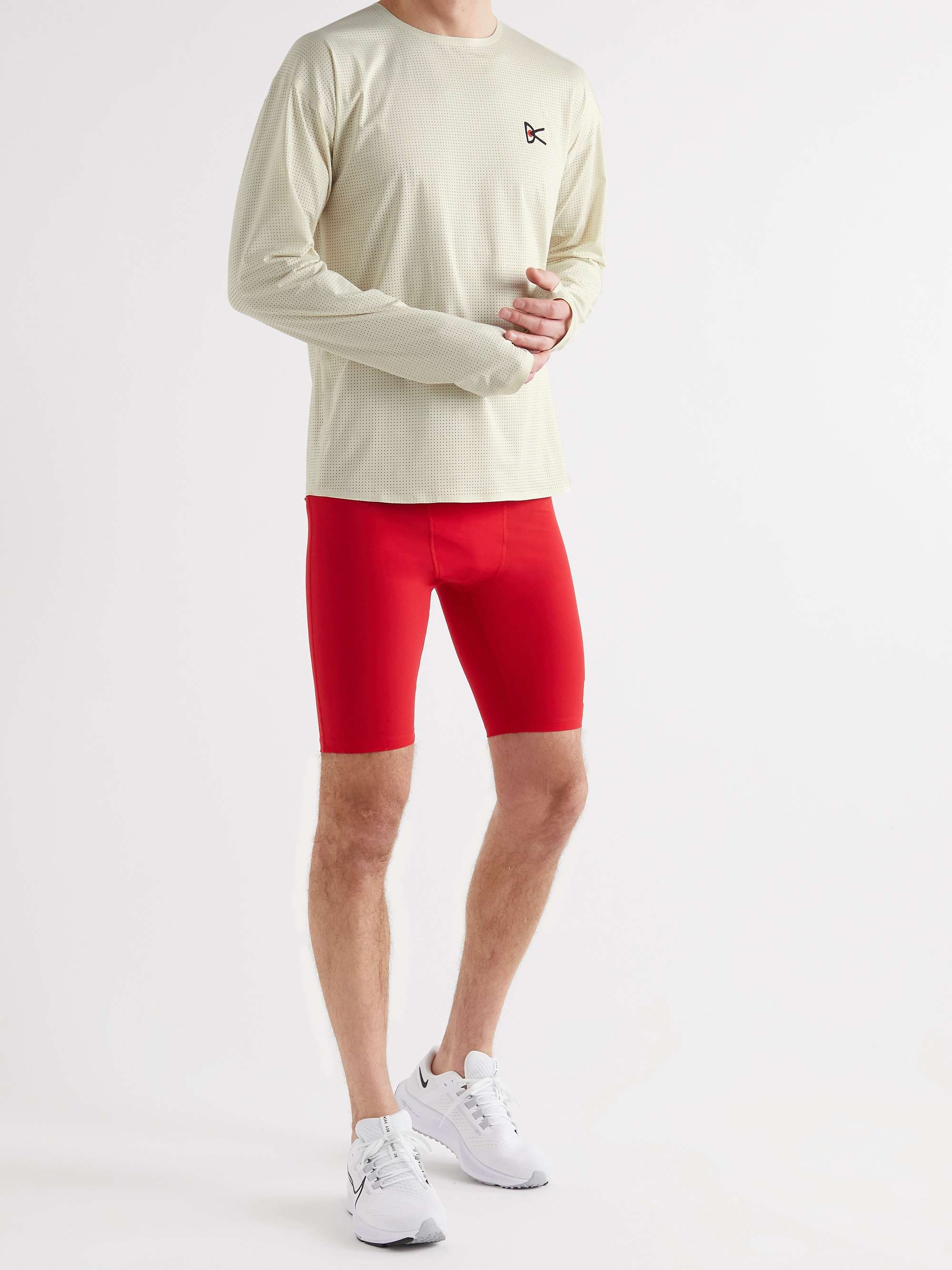 DISTRICT VISION Slim-Fit Logo-Print Stretch-Mesh T-Shirt