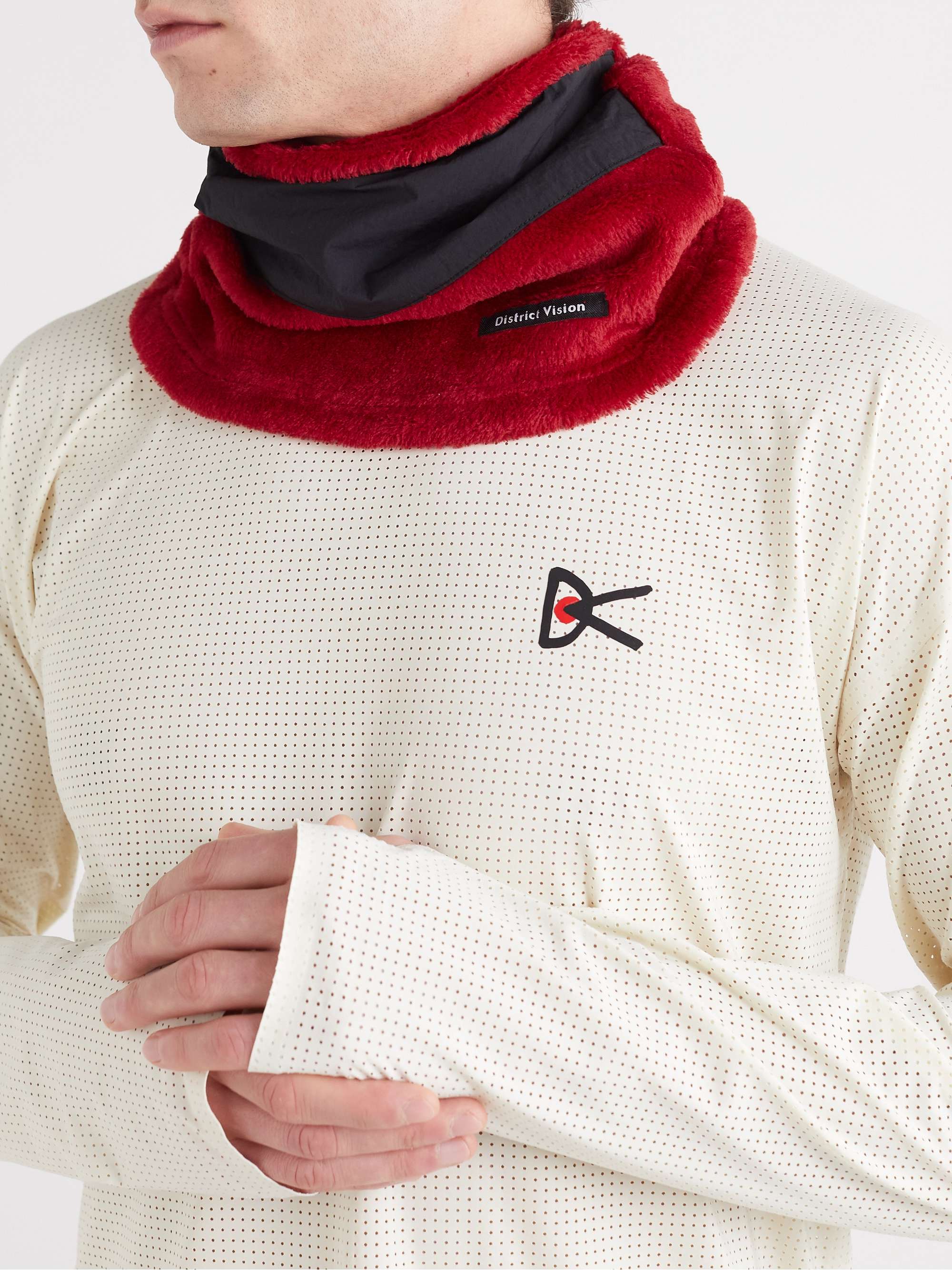 DISTRICT VISION Joey Shell-Panelled Polartec High Loft Fleece Neck Warmer