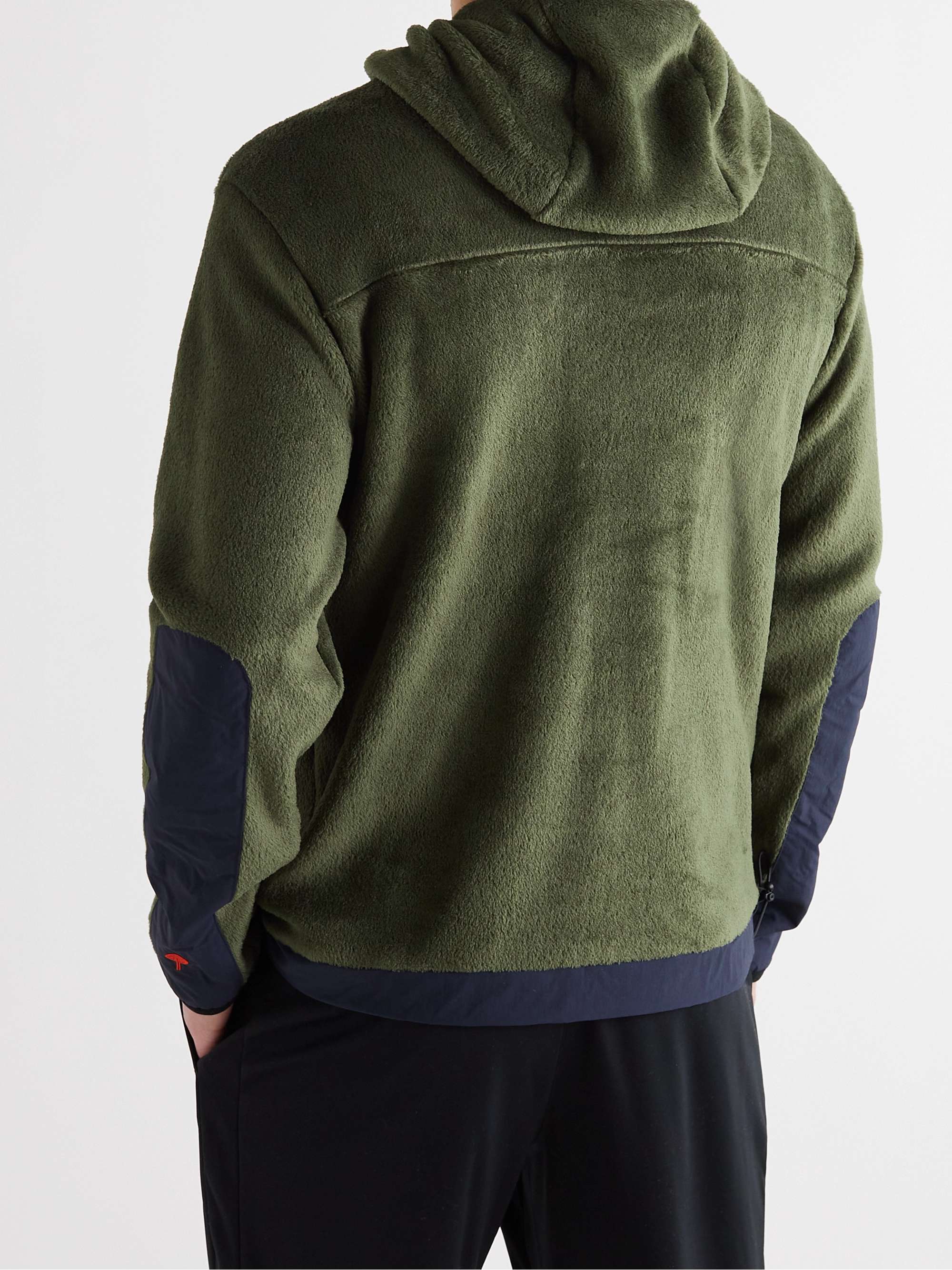 DISTRICT VISION Noah Shell and Mesh-Trimmed Polartec Fleece Hoodie