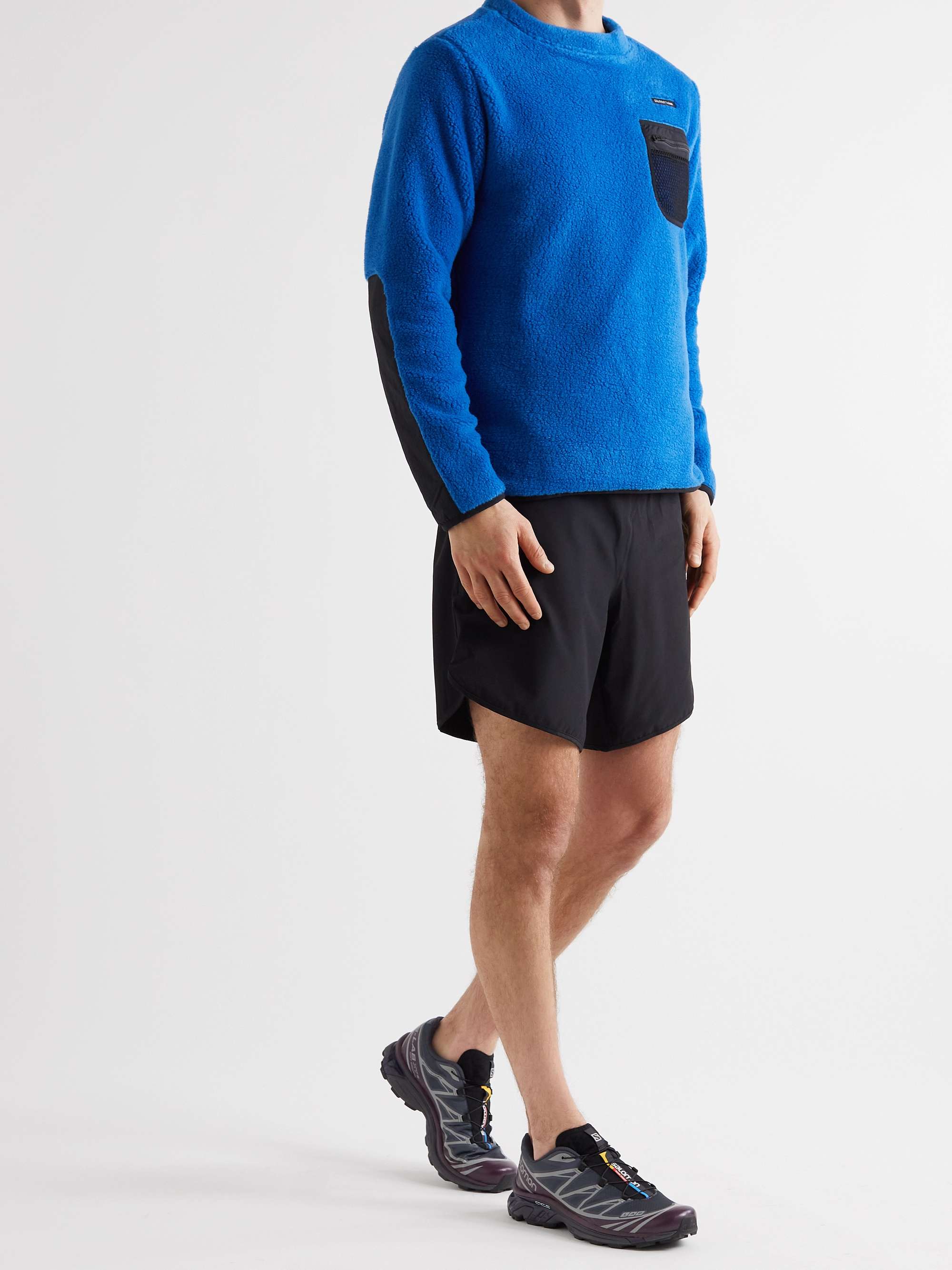 DISTRICT VISION Sola Shell and Mesh-Trimmed Polartec® Fleece Sweatshirt