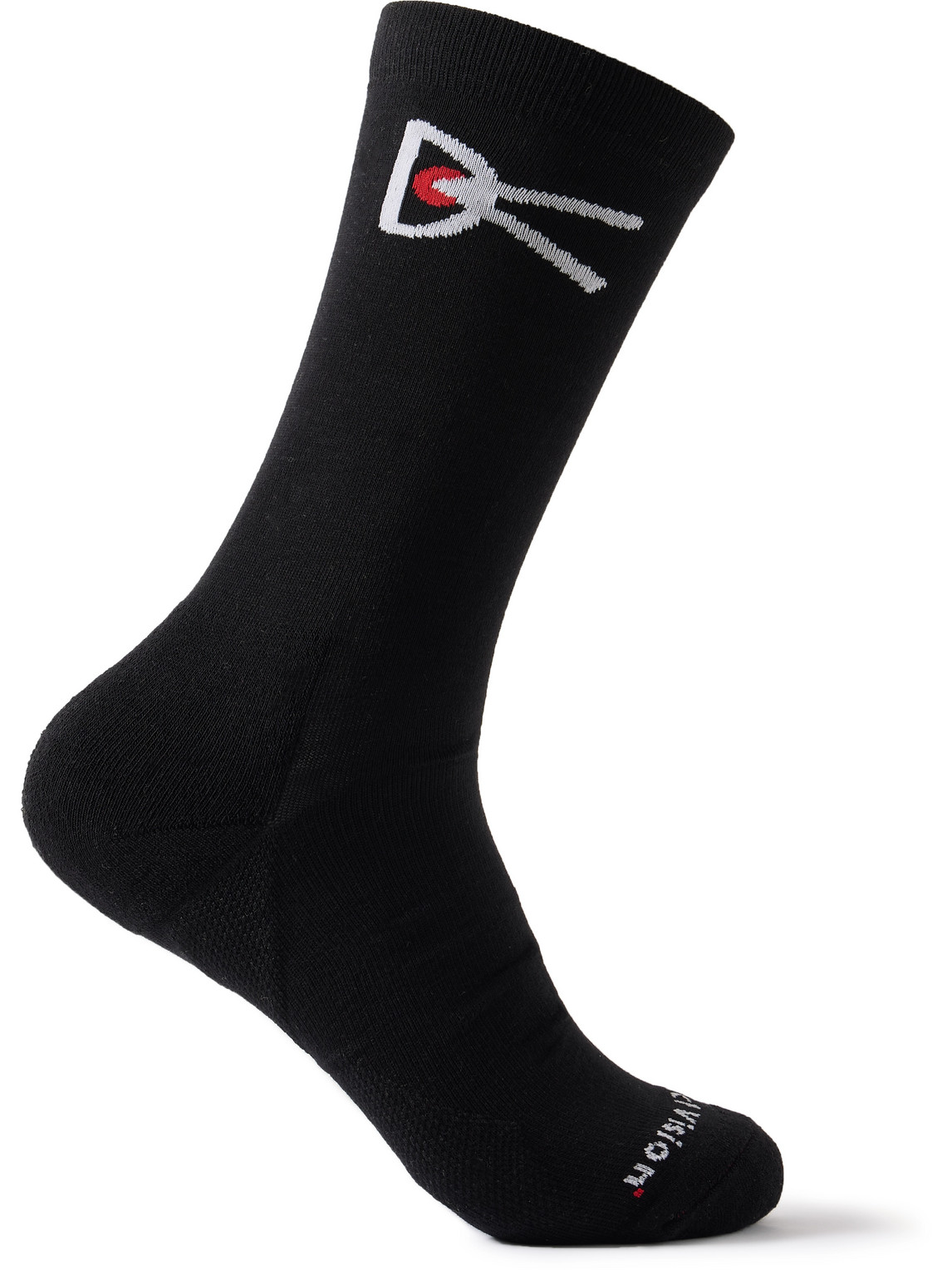 District Vision Yoshi Logo-jacquard Cotton-blend Socks In Black