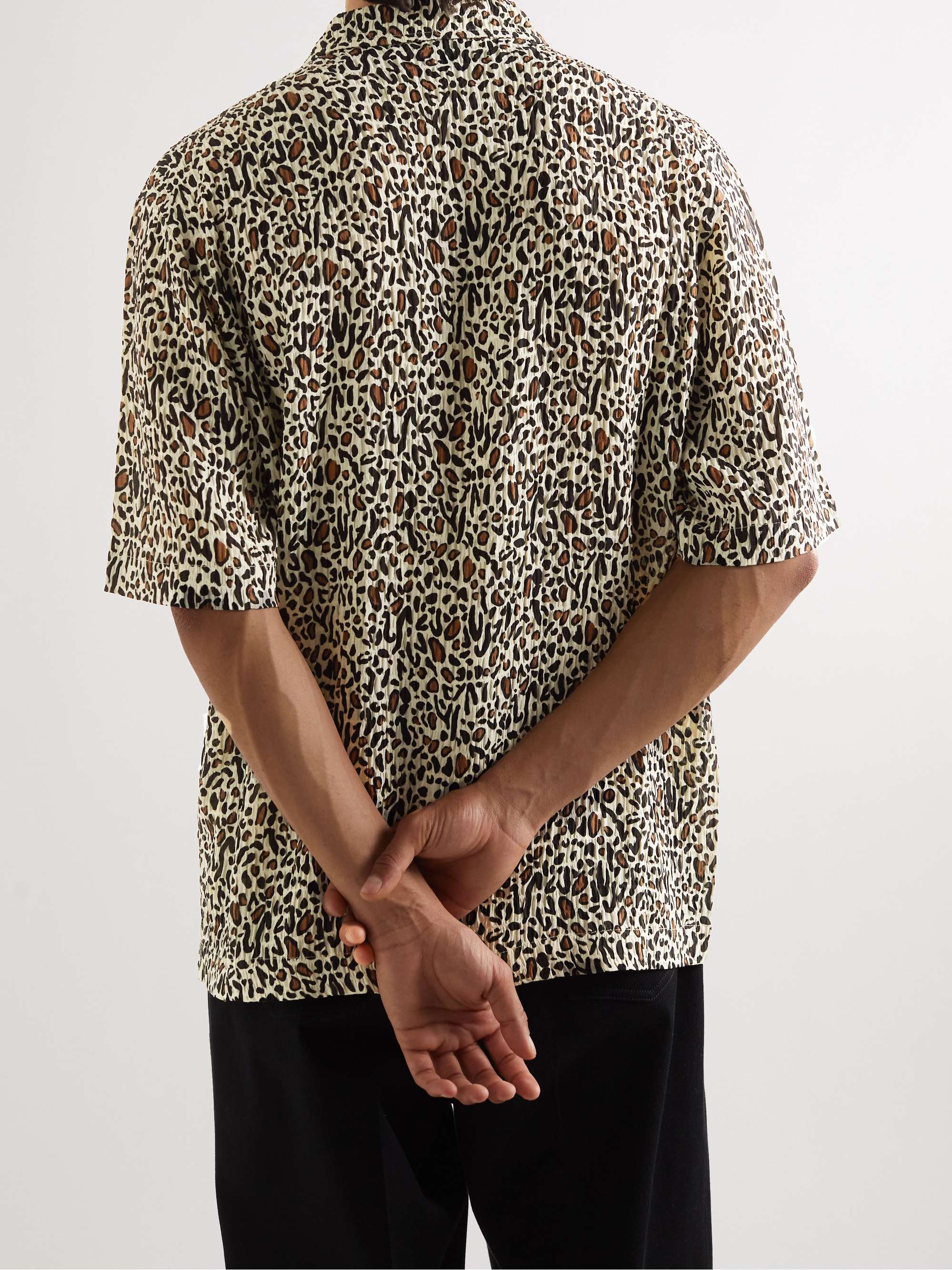 NANUSHKA Camp-Collar Printed Crepe Shirt
