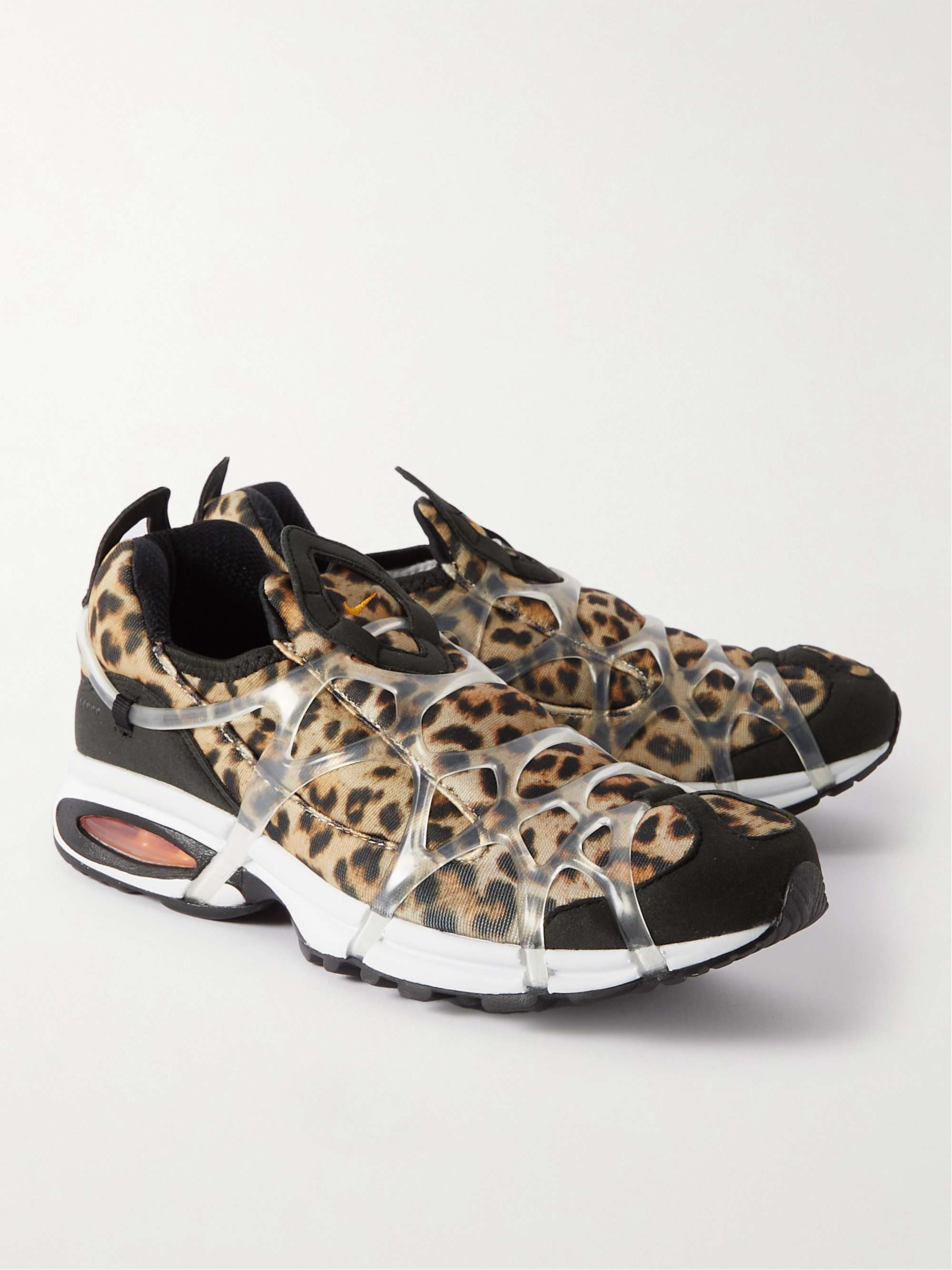 Air Kukini Rubber and Neoprene-Trimmed Leopard-Print Mesh Slip-On Sneakers