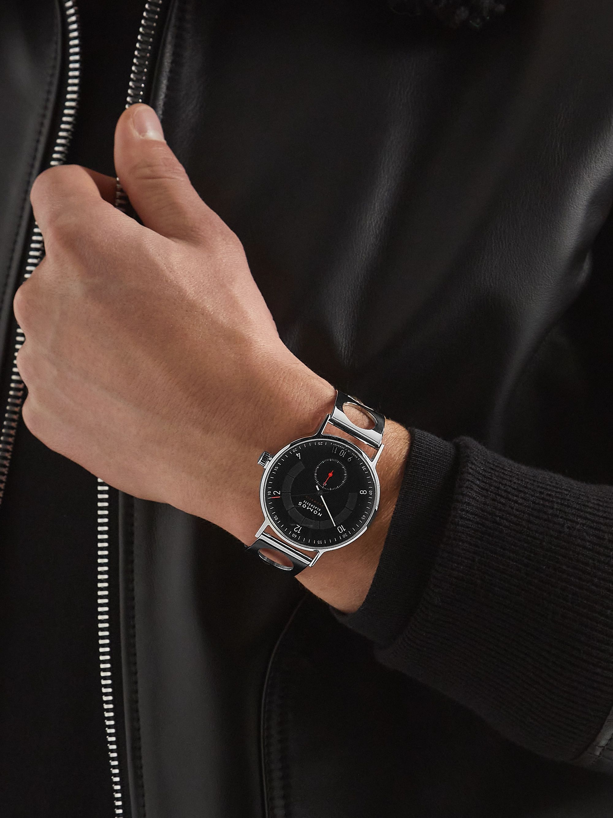 NOMOS GLASHÜTTE Autobahn Director‘s Cut A9 Limited Edition Automatic 41mm Stainless Steel Watch, Ref. No. 1301.S3