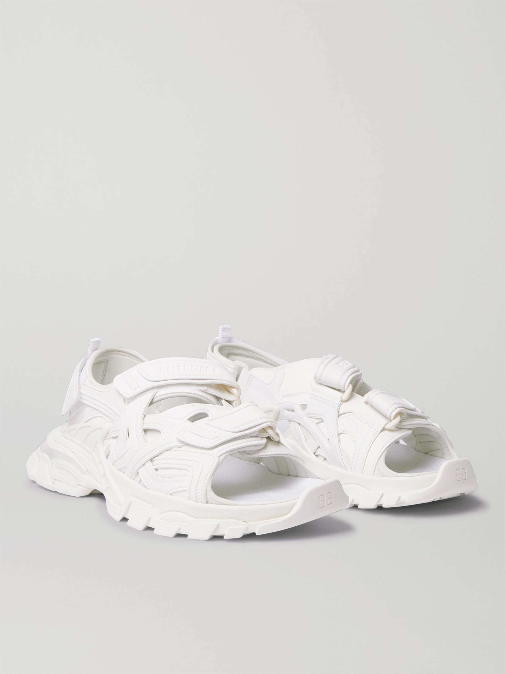 Buy Balenciaga Track Neoprene And Rubber Sandals Eu 40  White At 35 Off   Editorialist