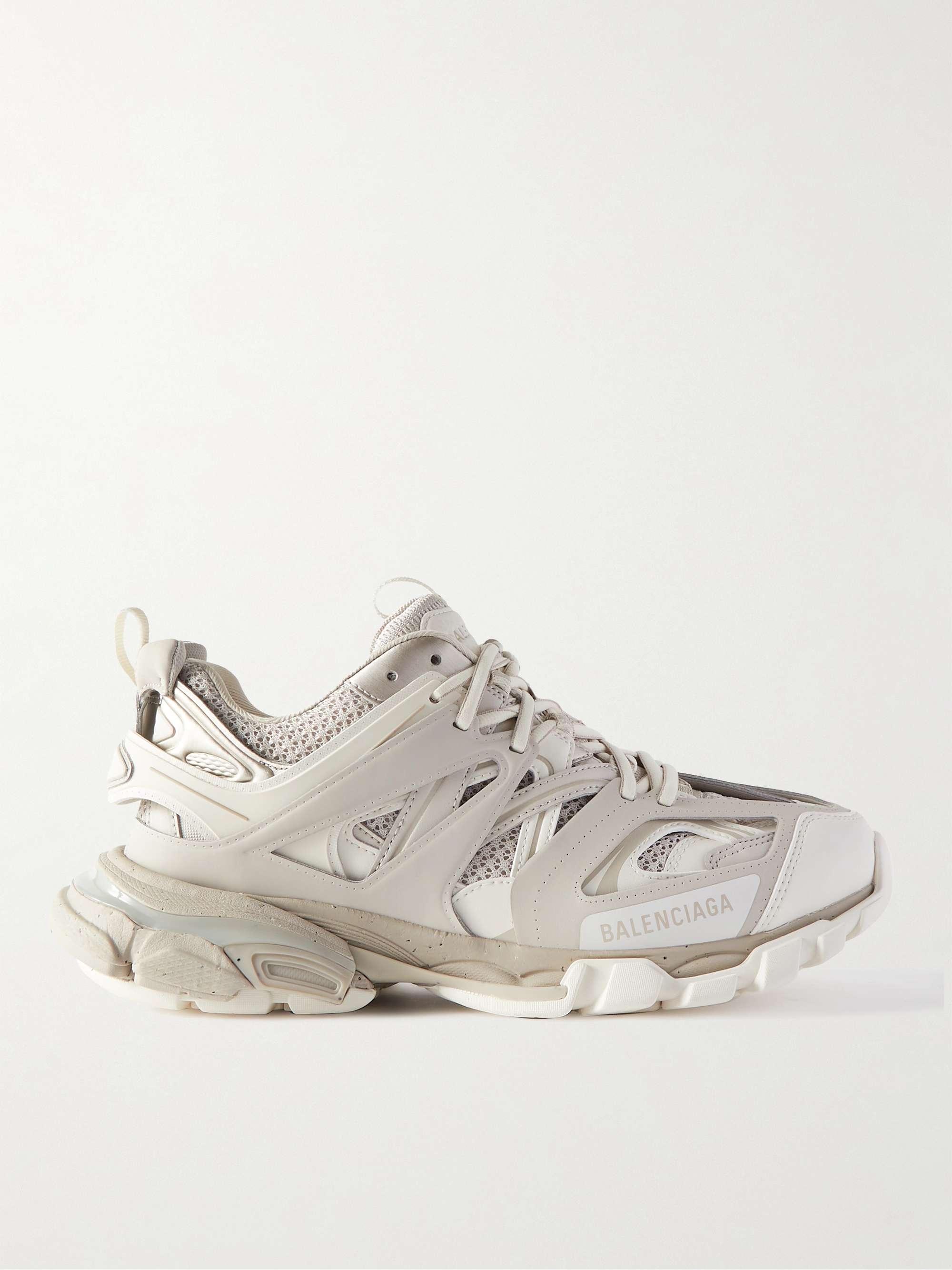 BALENCIAGA Track Nylon, Mesh Rubber Sneakers for Men | MR PORTER