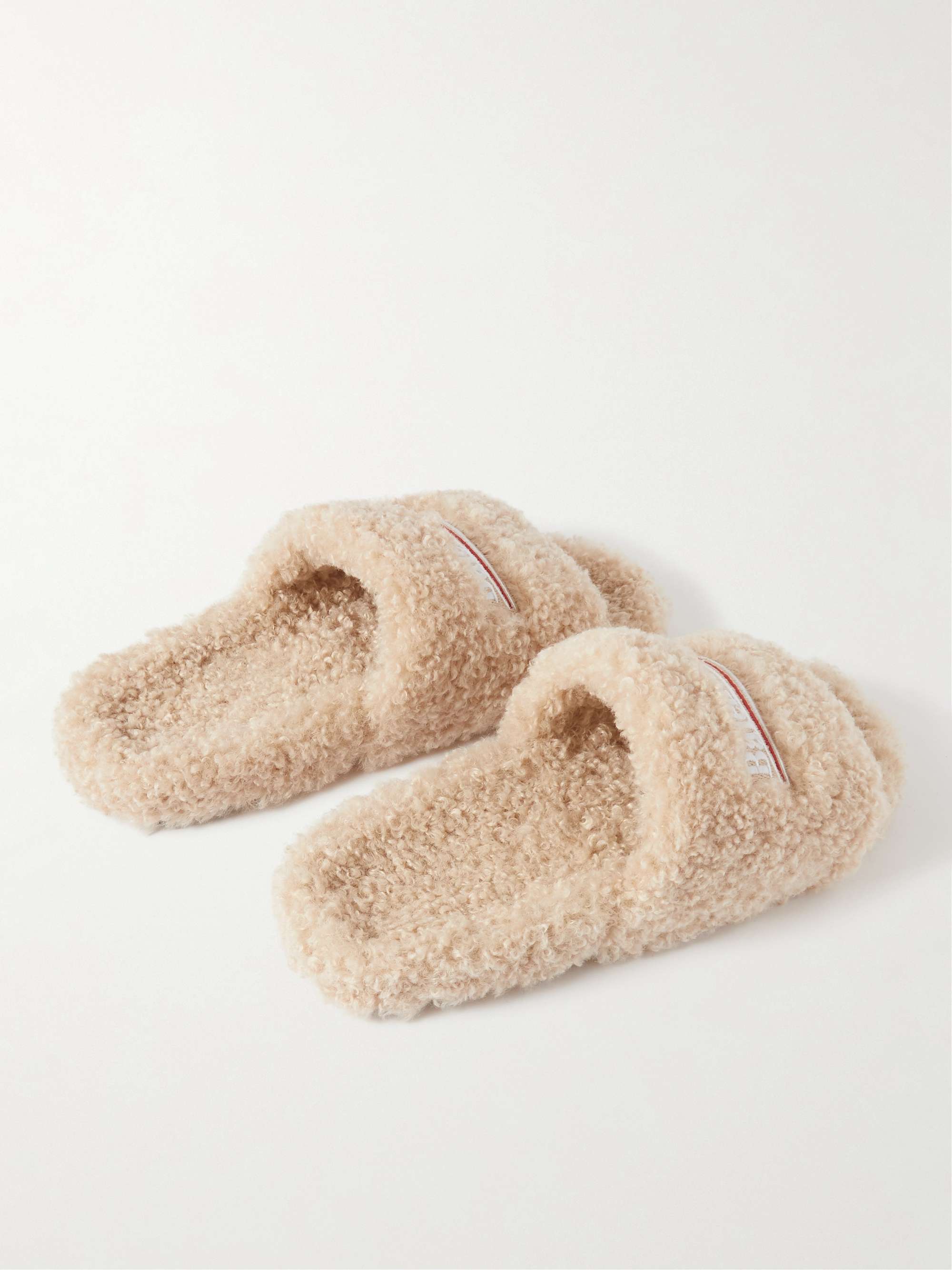 公式の店舗 新品 BALENCIAGA FURRY 新品 サンダル SLIDE SLIDE www