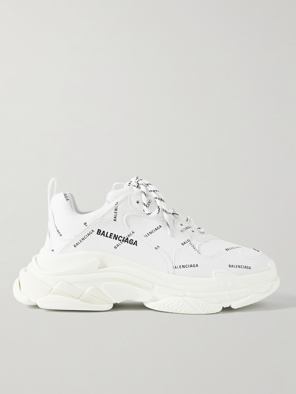 Balenciaga Triple S Logo-Print Faux Leather Sneakers - Men