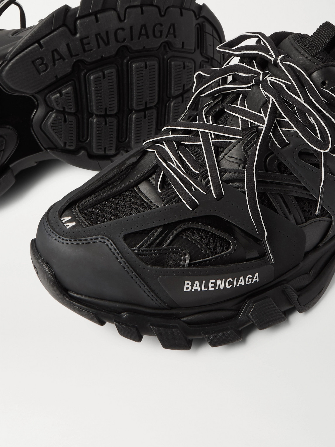 Balenciaga Track Nylon And Mesh Running Sneakers In Multi