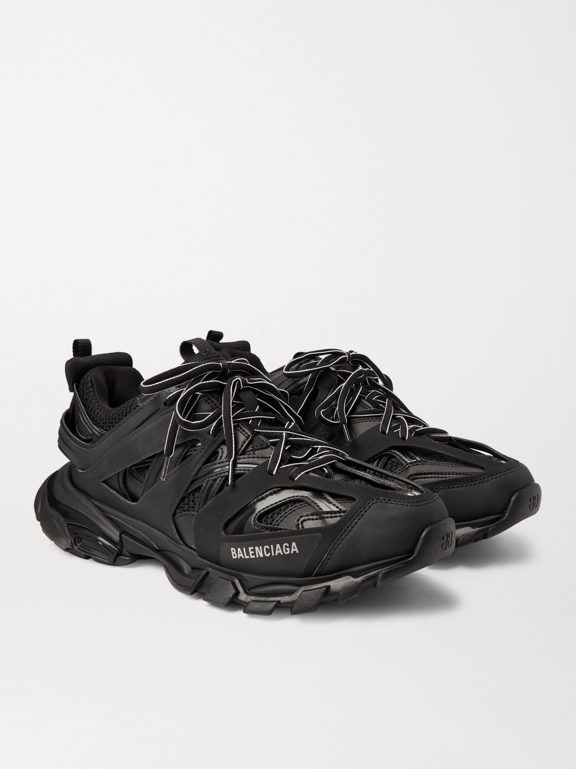 Balenciaga Track Nylon And Mesh Running Sneakers In Multi