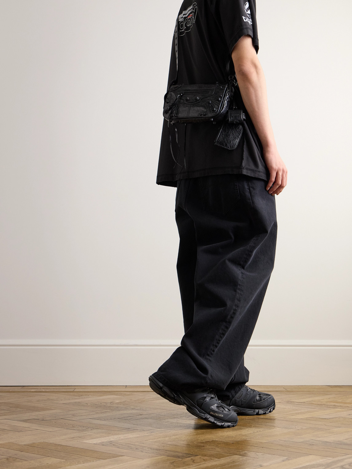 Balenciaga Track Nylon And Mesh Running Sneakers In Multi