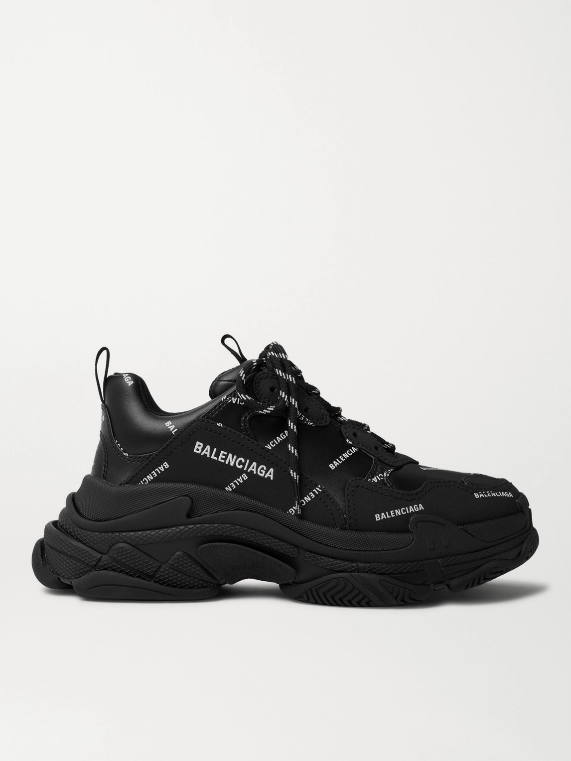 Balenciaga Triple S Logo-Print Faux Leather Sneakers - Men