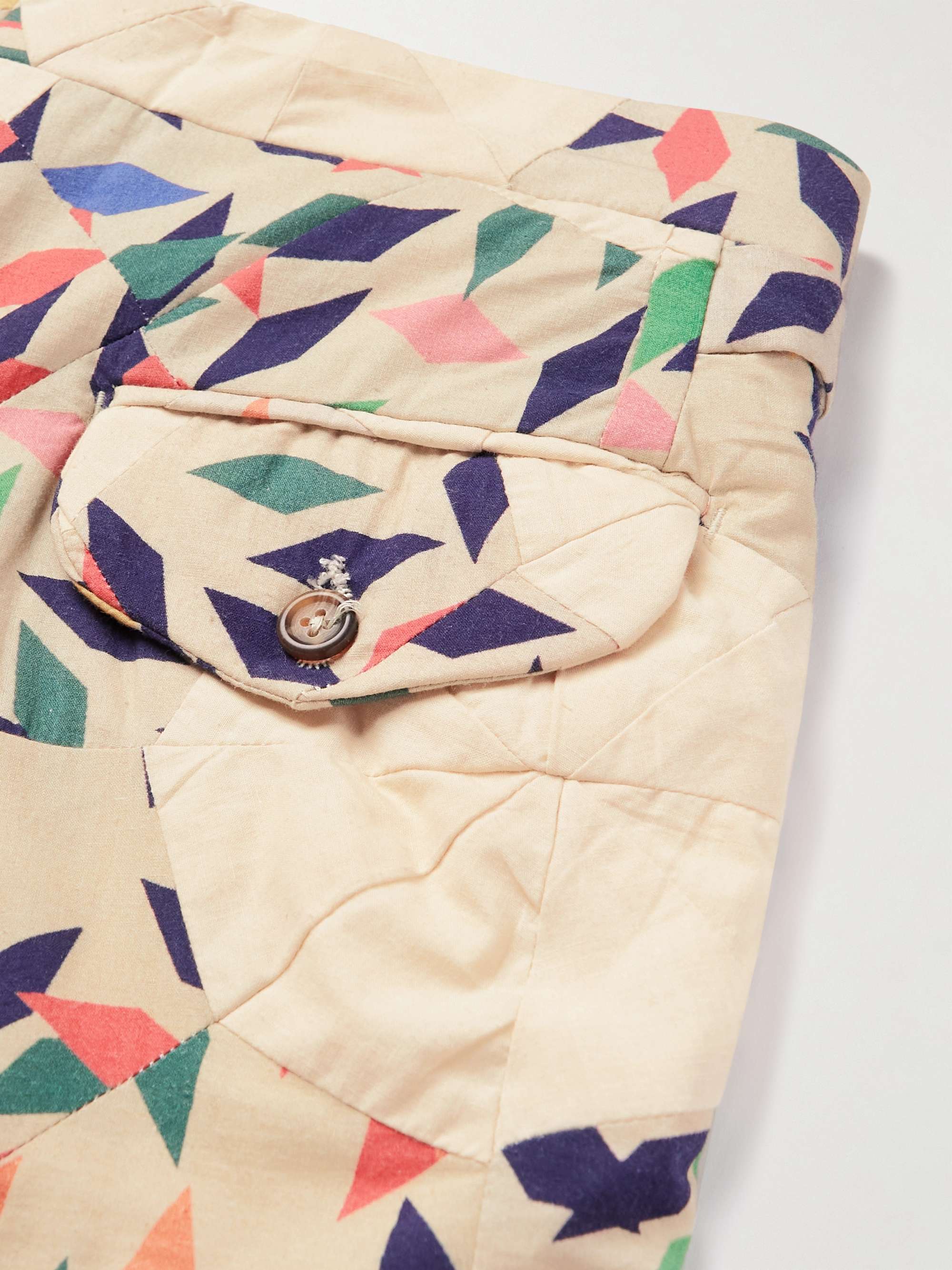BODE Straight-Leg Patchwork Printed Cotton Trousers