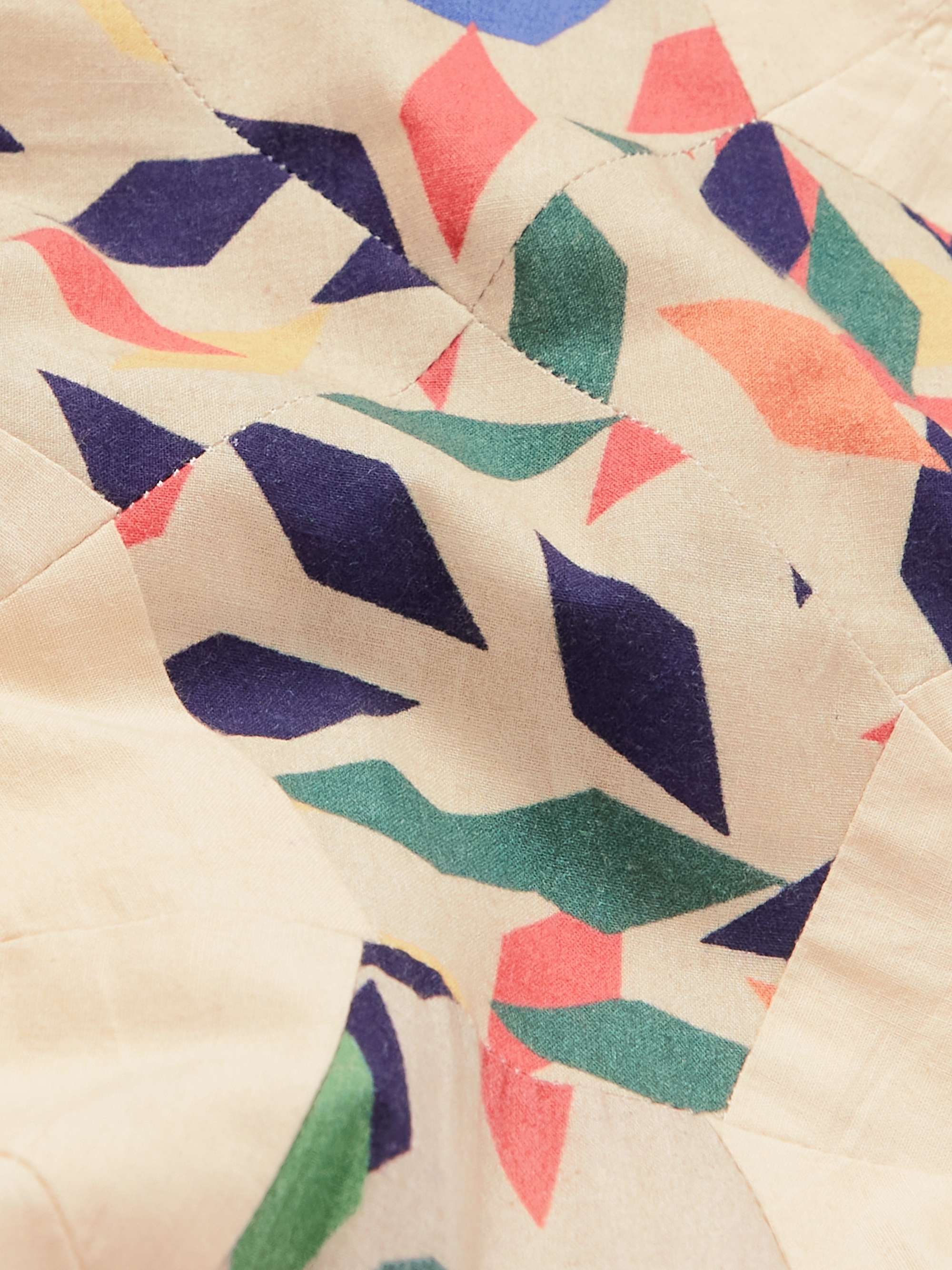 BODE Straight-Leg Patchwork Printed Cotton Trousers