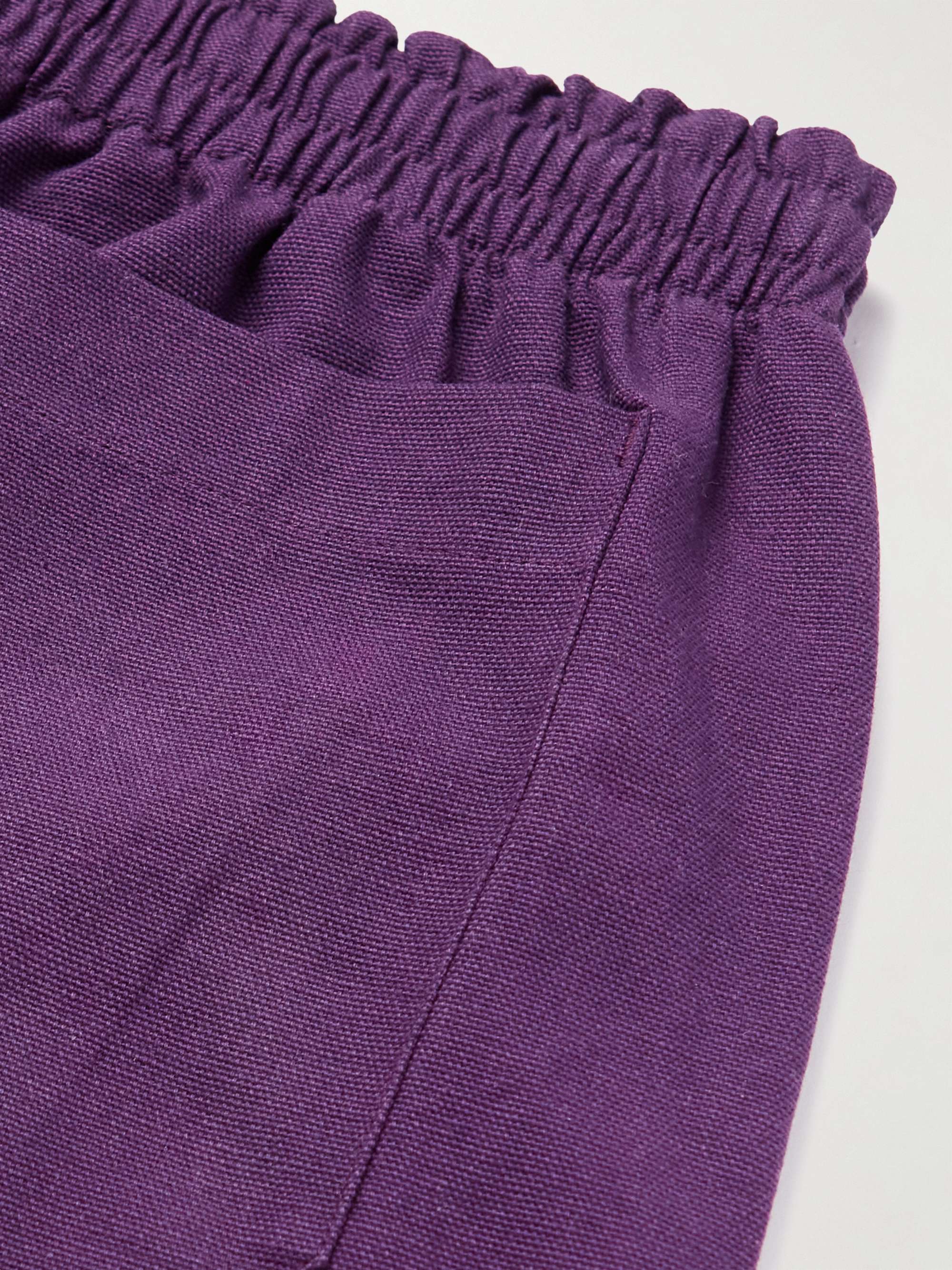 BODE Straight-Leg Embroidered Cotton Shorts