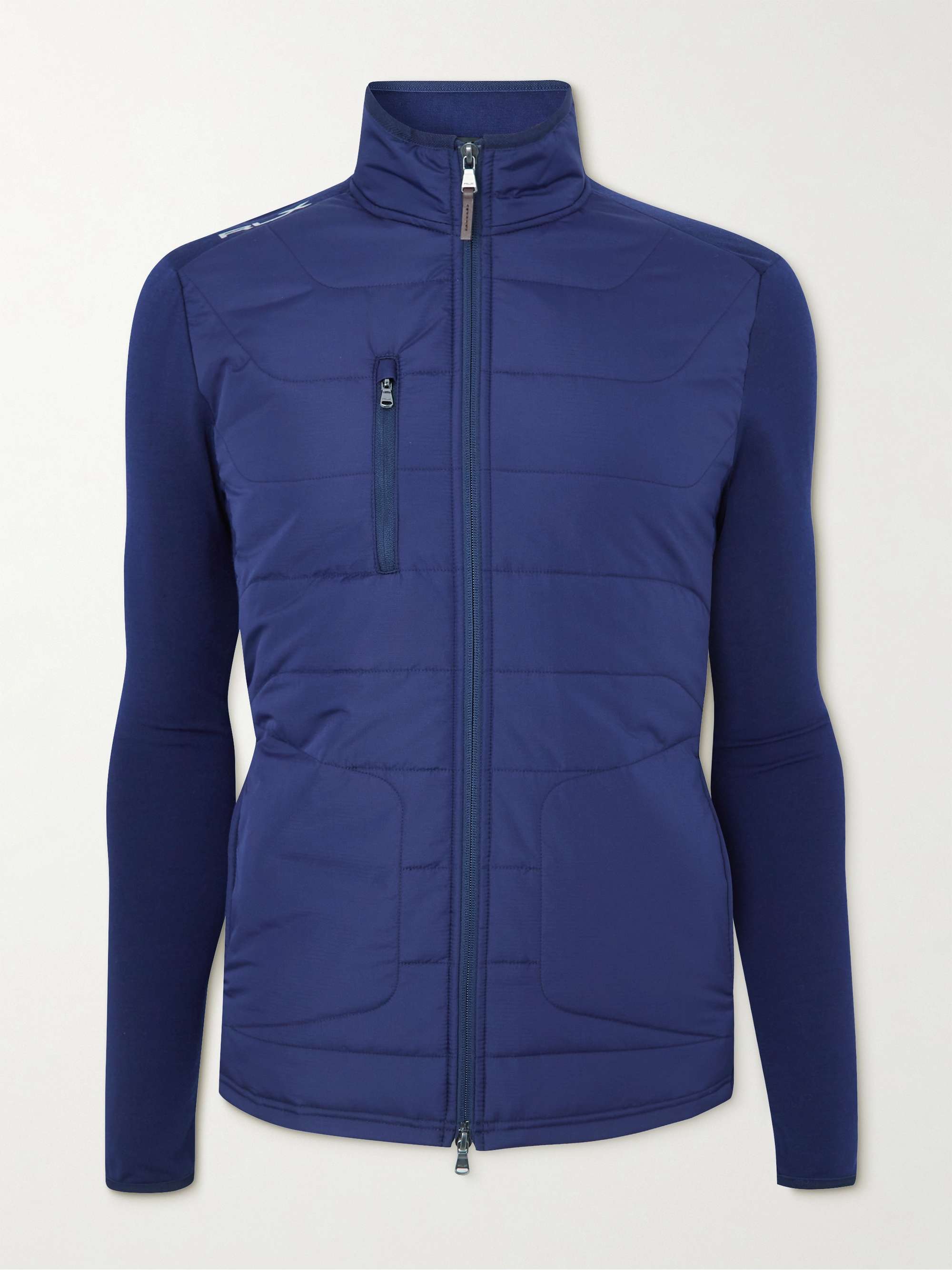 RLX RALPH LAUREN Logo-Print Panelled Quilted Ripstop and Stretch-Jersey Golf Jacket