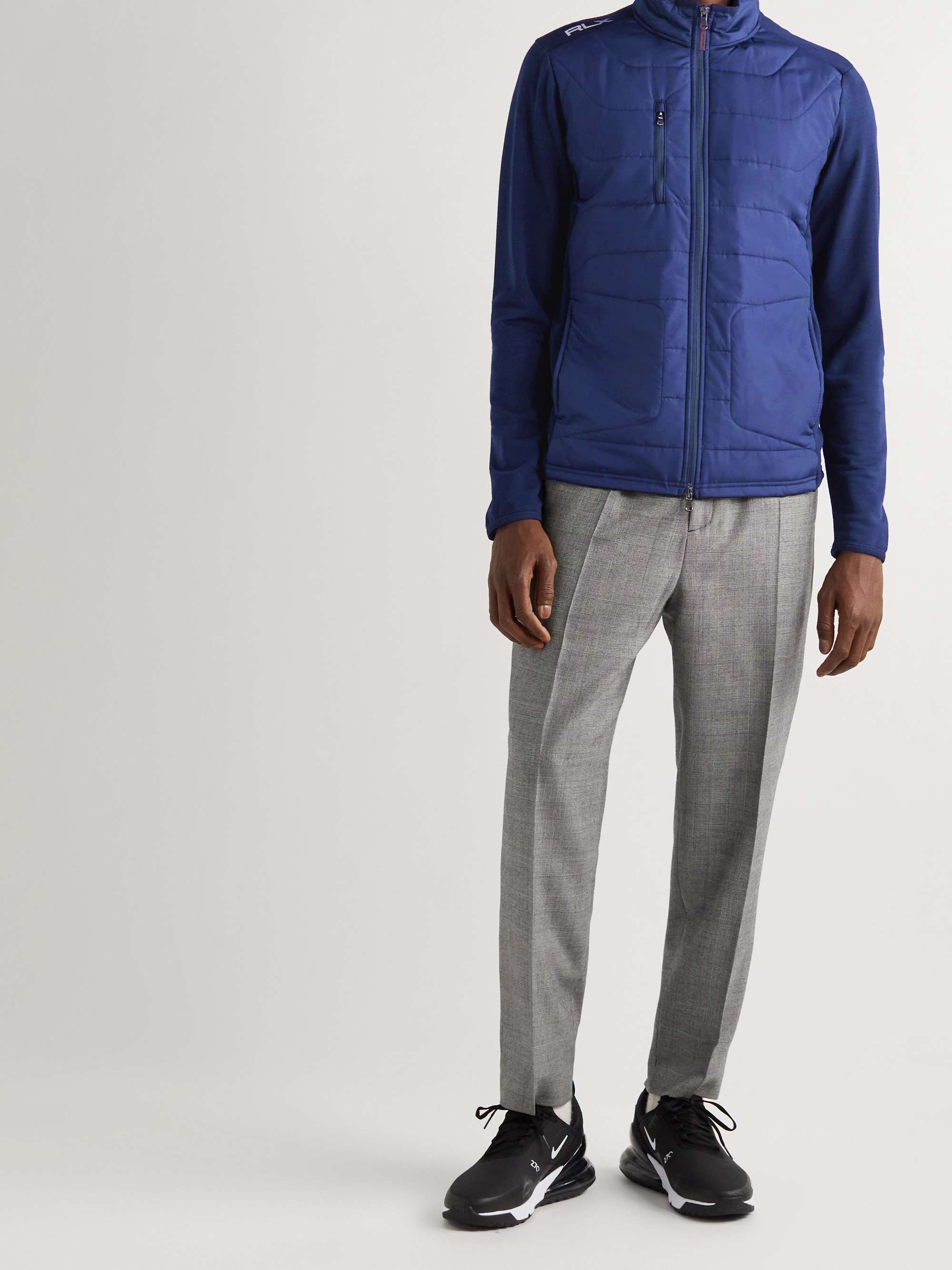 RLX RALPH LAUREN Logo-Print Panelled Quilted Ripstop and Stretch-Jersey Golf Jacket