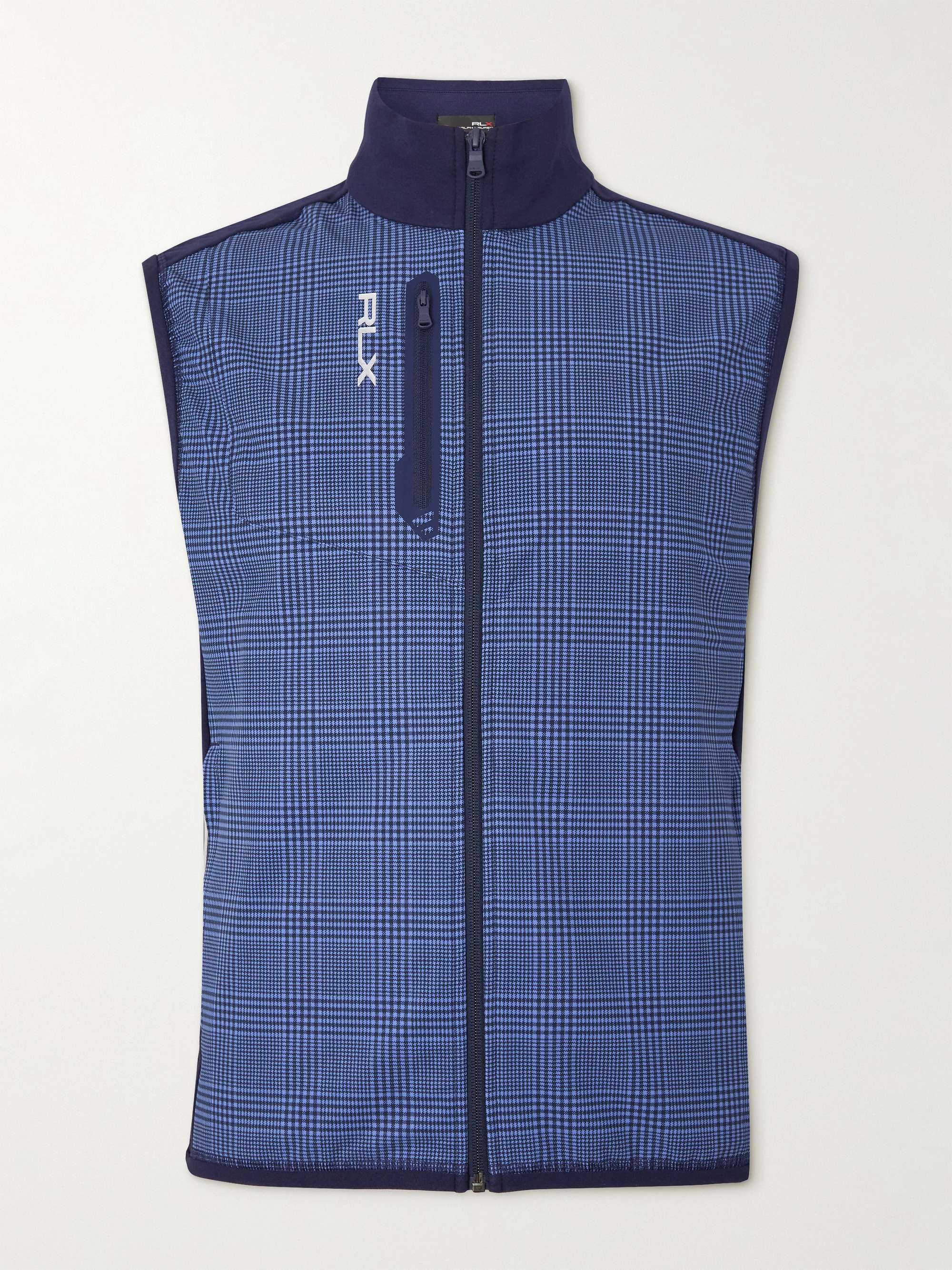 RLX RALPH LAUREN Logo-Embroidered Checked Shell Cotton-Blend Gilet