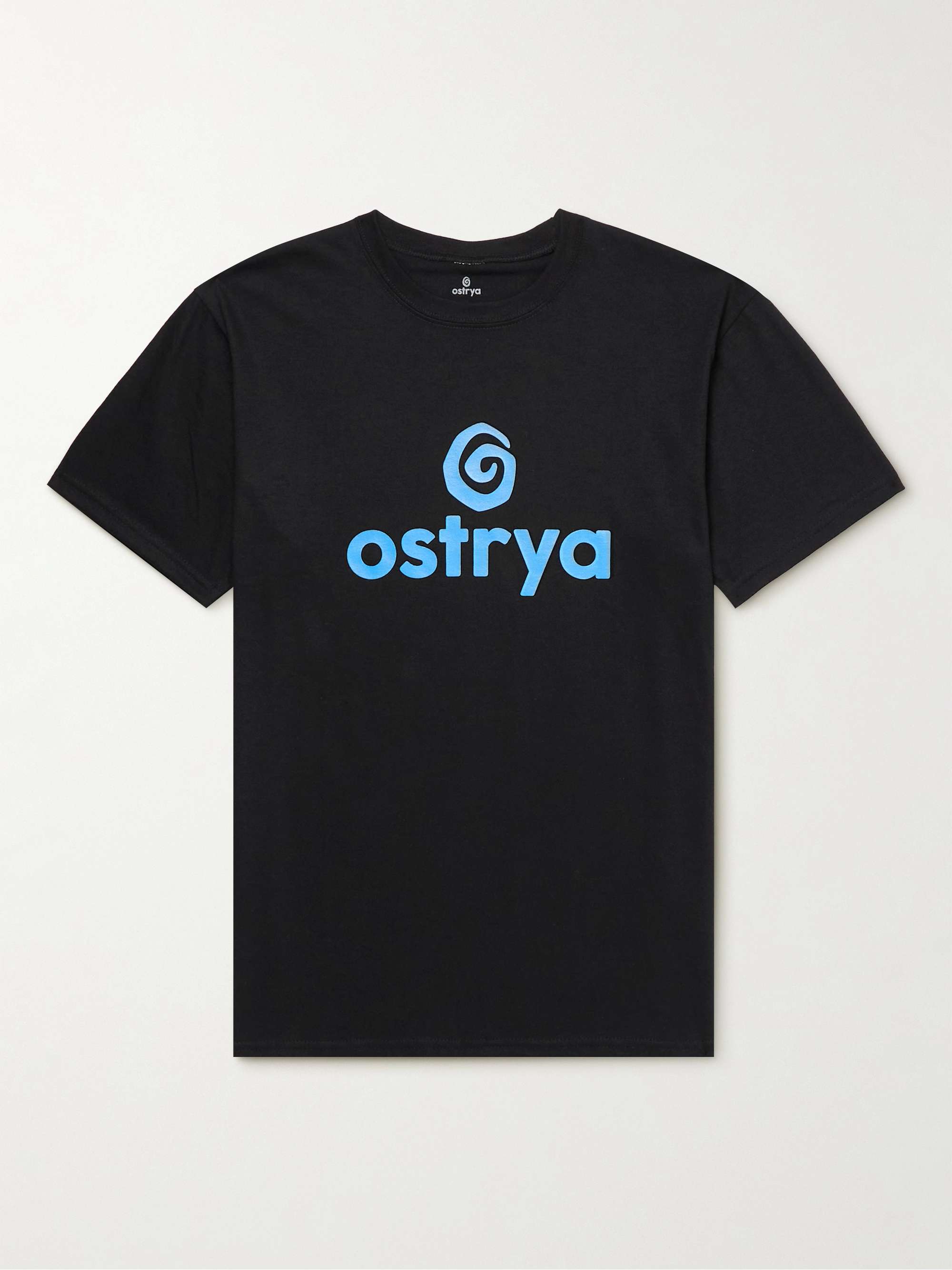 OSTRYA Emblem Logo-Print Cotton-Blend Jersey T-Shirt
