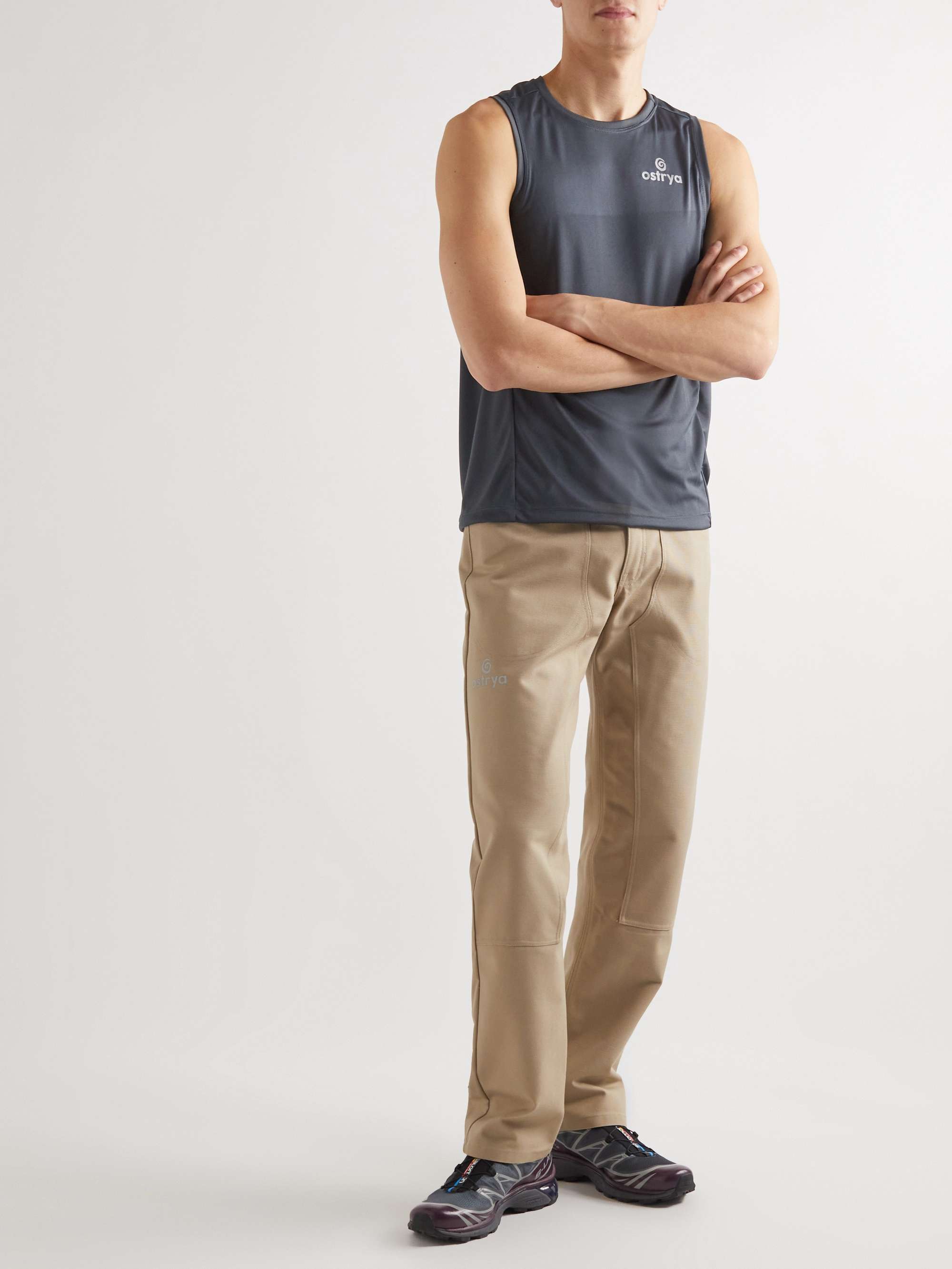 OSTRYA Slim-Fit Logo-Print Jersey Tank Top