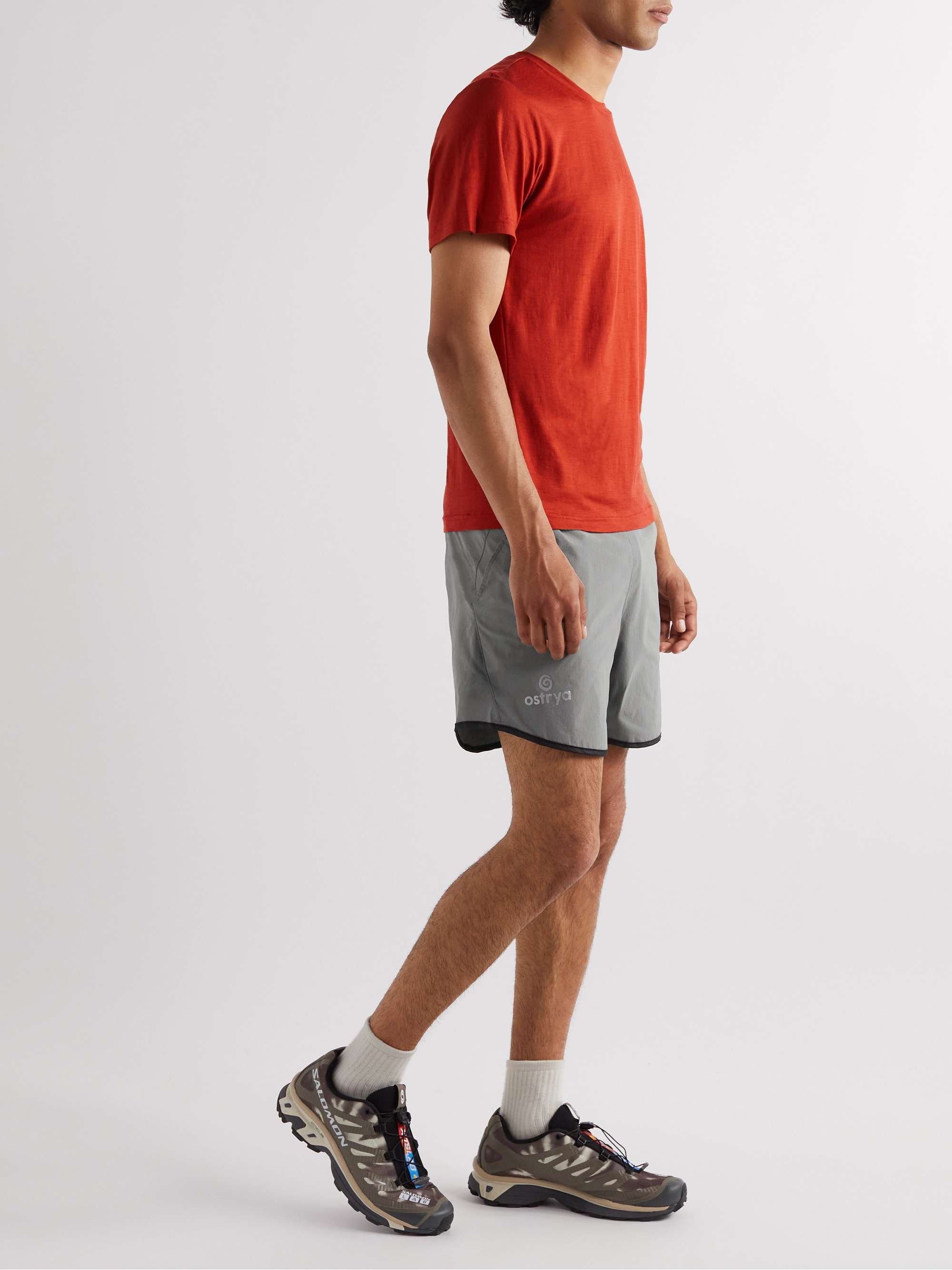 OSTRYA Ironwood Straight-Leg Mesh-Trimmed Nylon-Blend Shorts