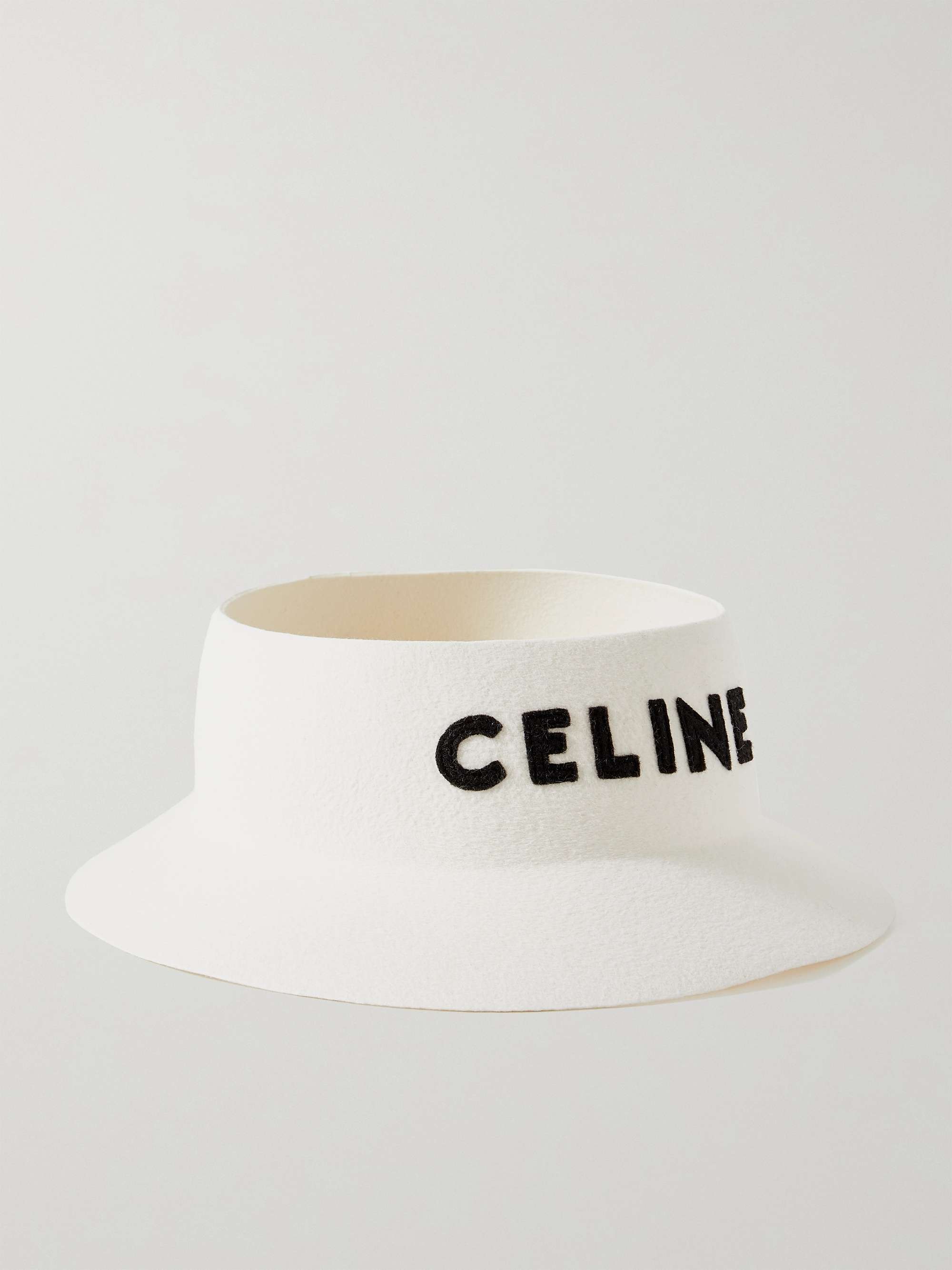 CELINE HOMME Logo-Appliquéd Felt Bucket Hat