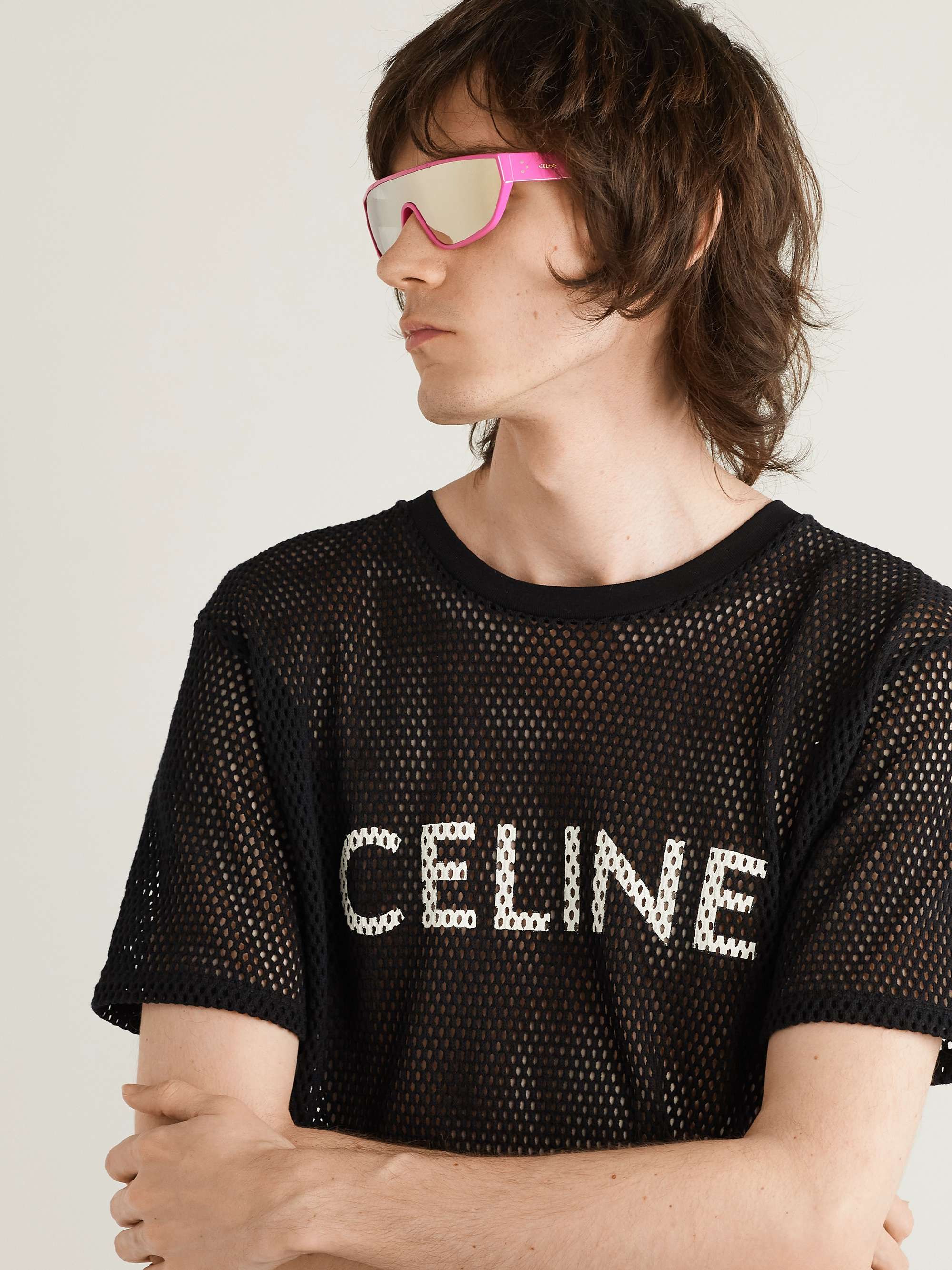 CELINE HOMME Rectangle-Frame Acetate Sunglasses