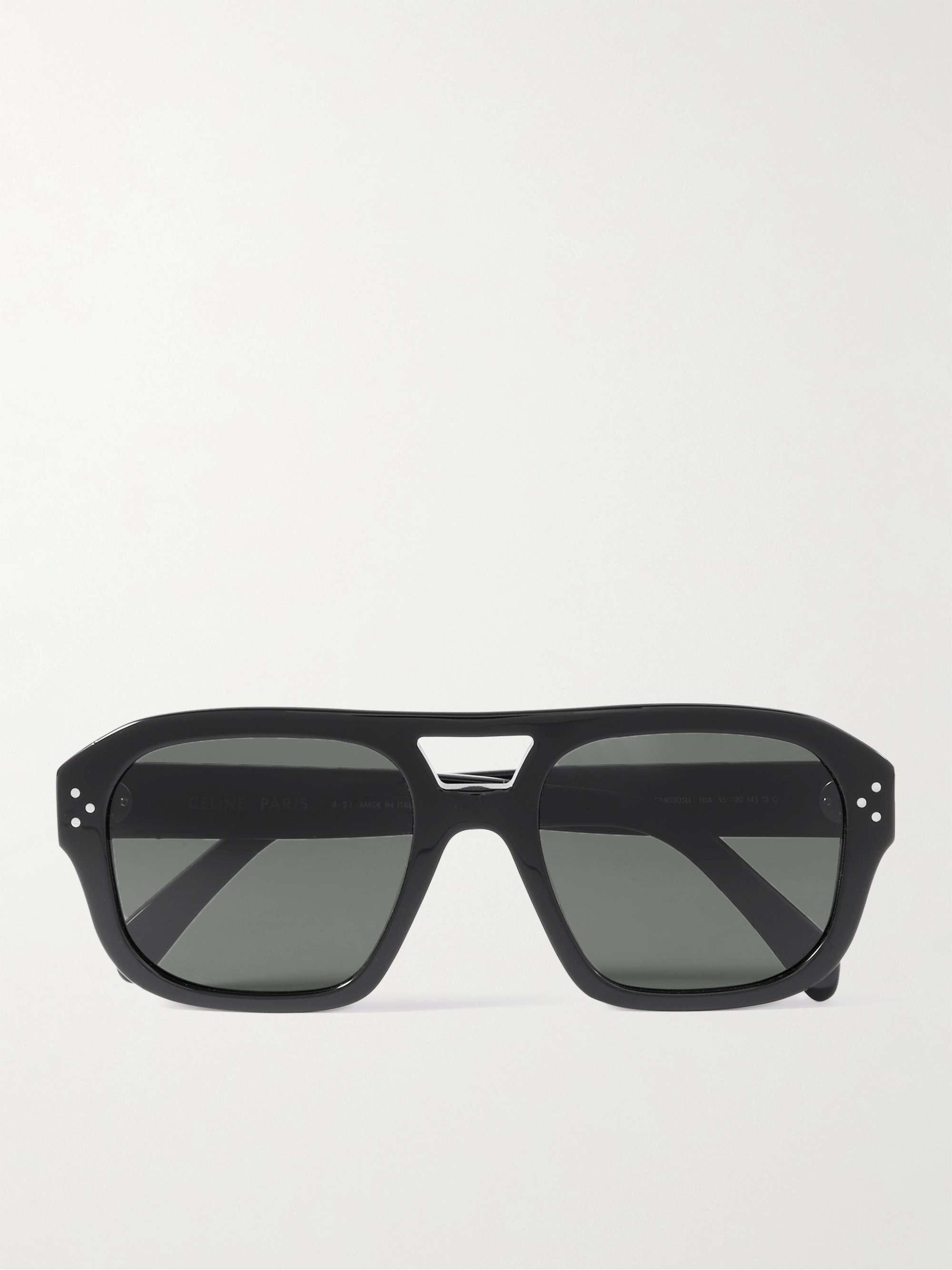 CELINE HOMME Black Frame 39 Aviator Style Acetate Sunglasses for Men MR PORTER