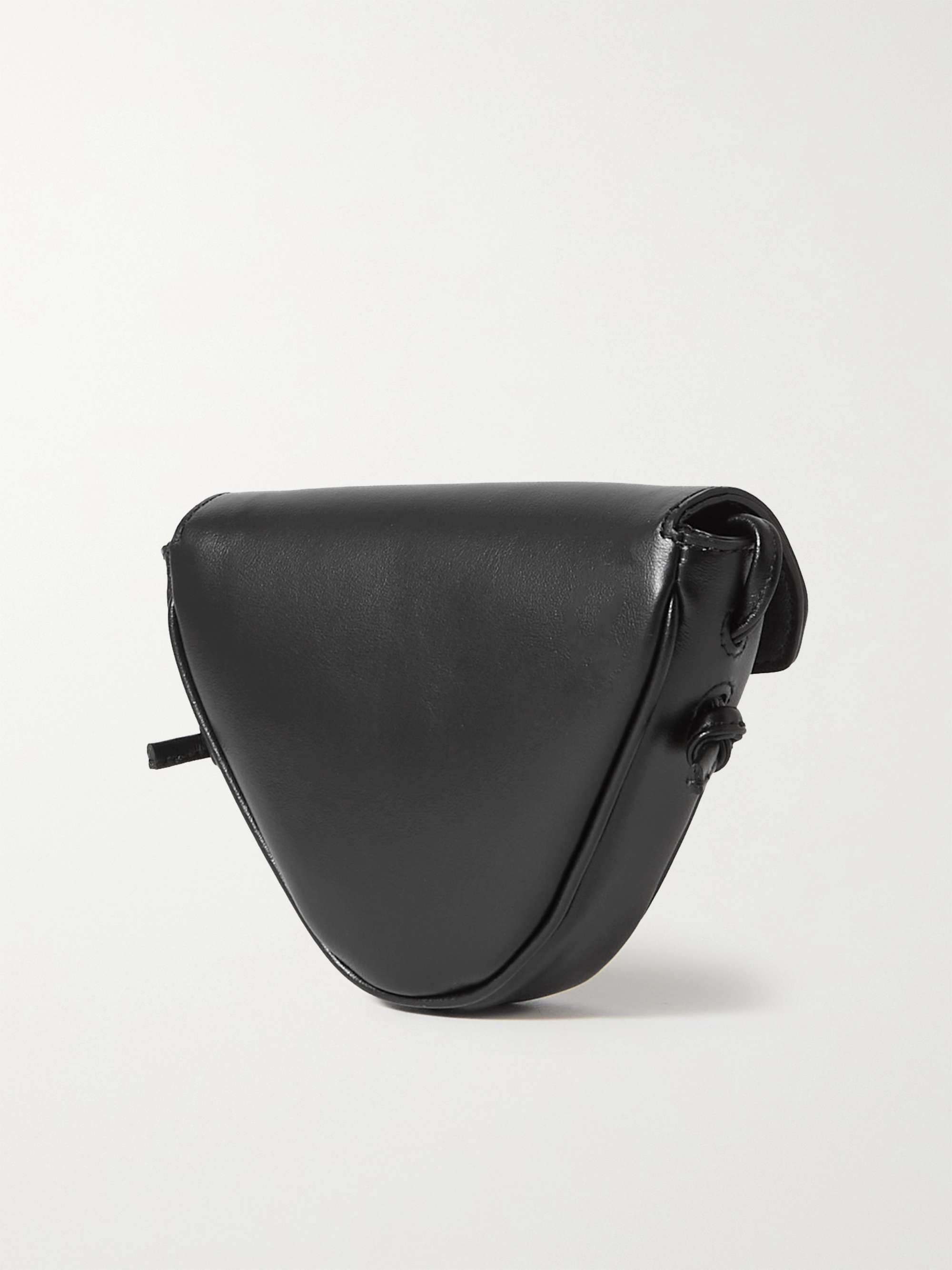 CELINE HOMME Mini Triangle Logo-Print Leather Pouch