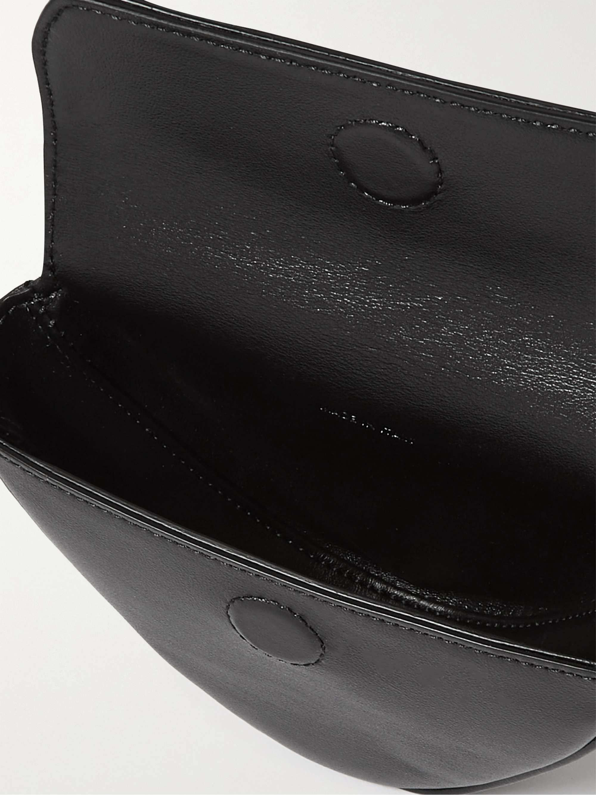 CELINE HOMME Mini Triangle Logo-Print Leather Pouch
