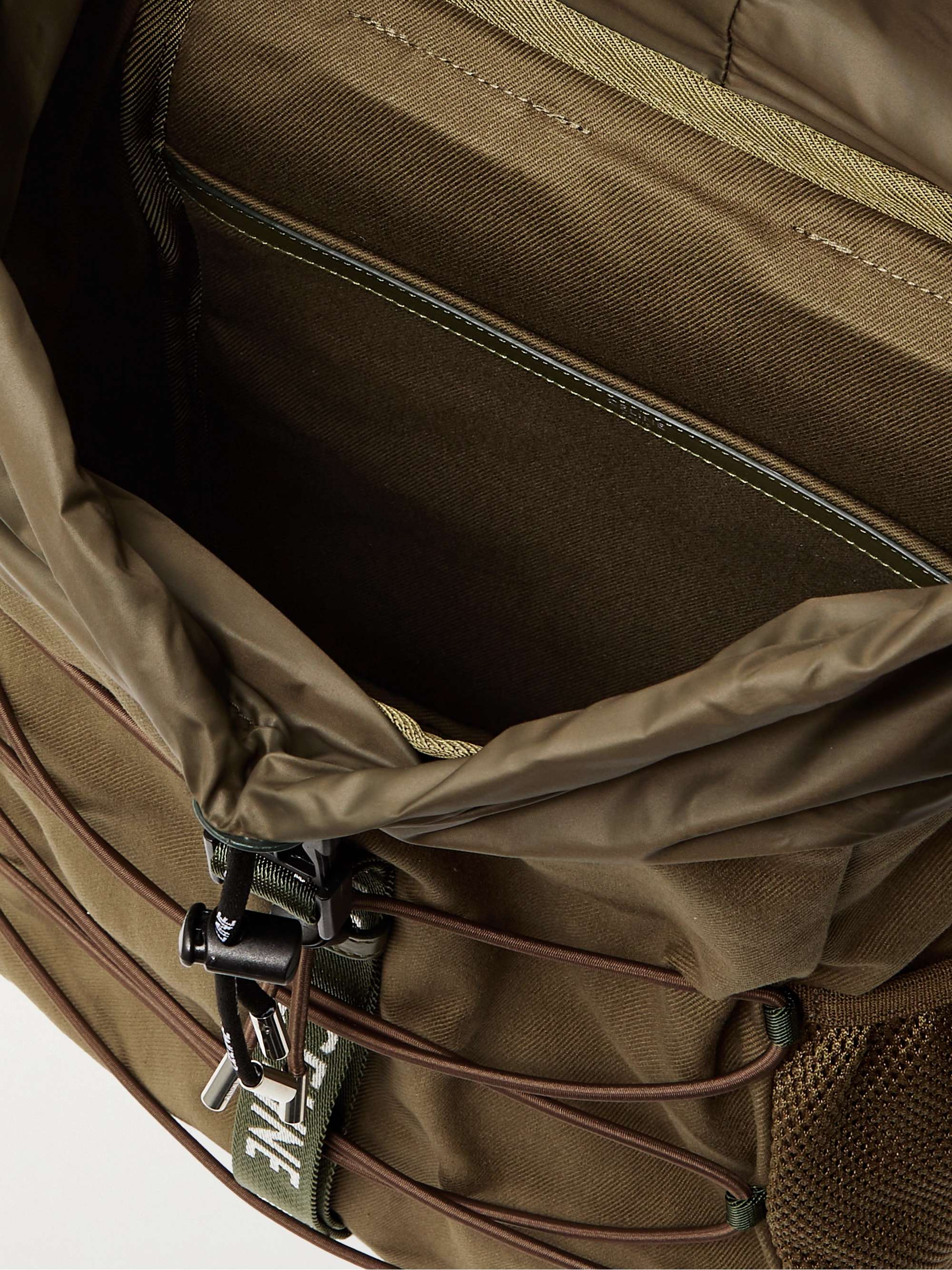 CELINE HOMME Logo Webbing-Trimmed Gabardine Backpack