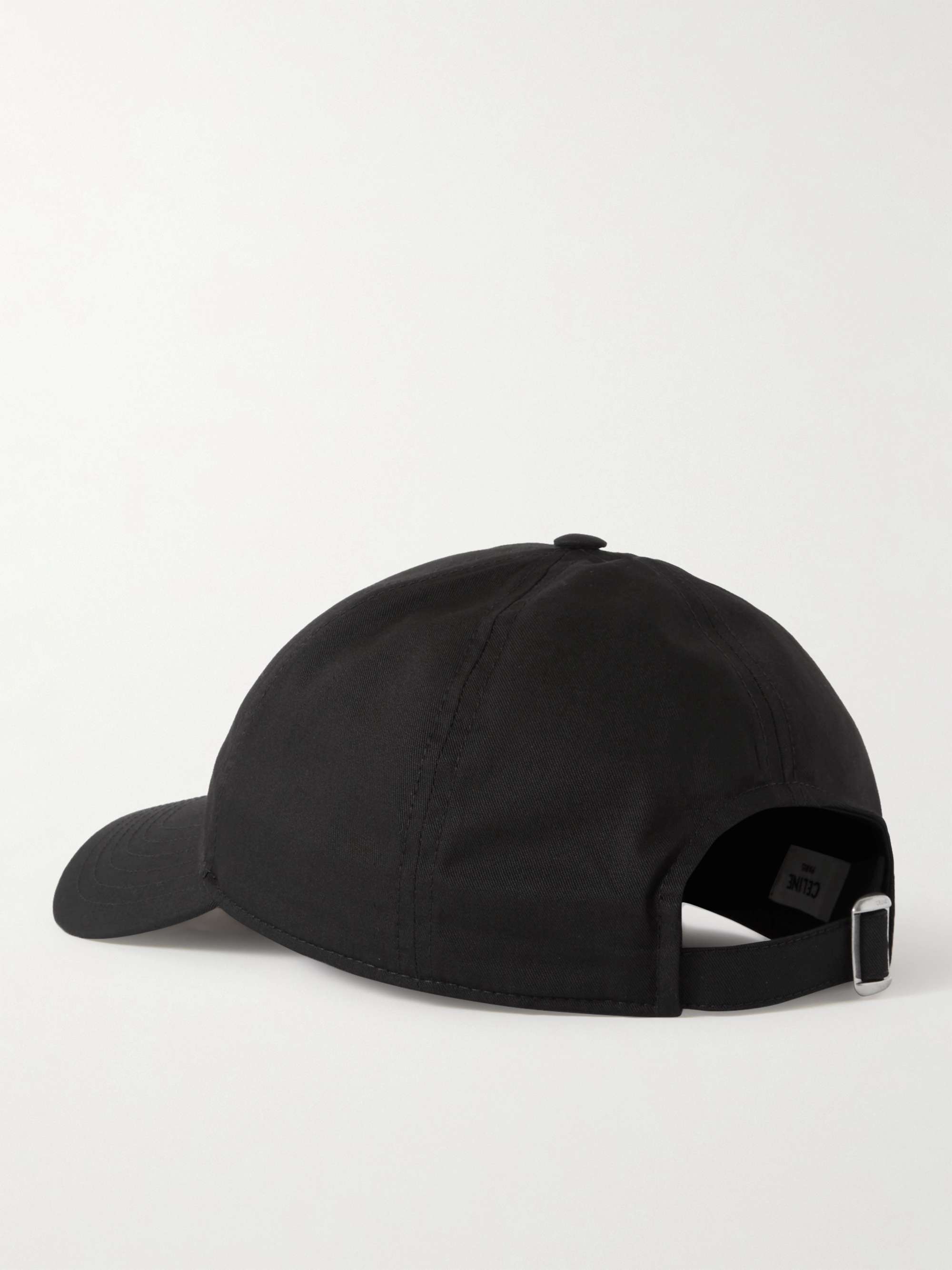 CELINE HOMME Logo-Embroidered Drill Baseball Cap