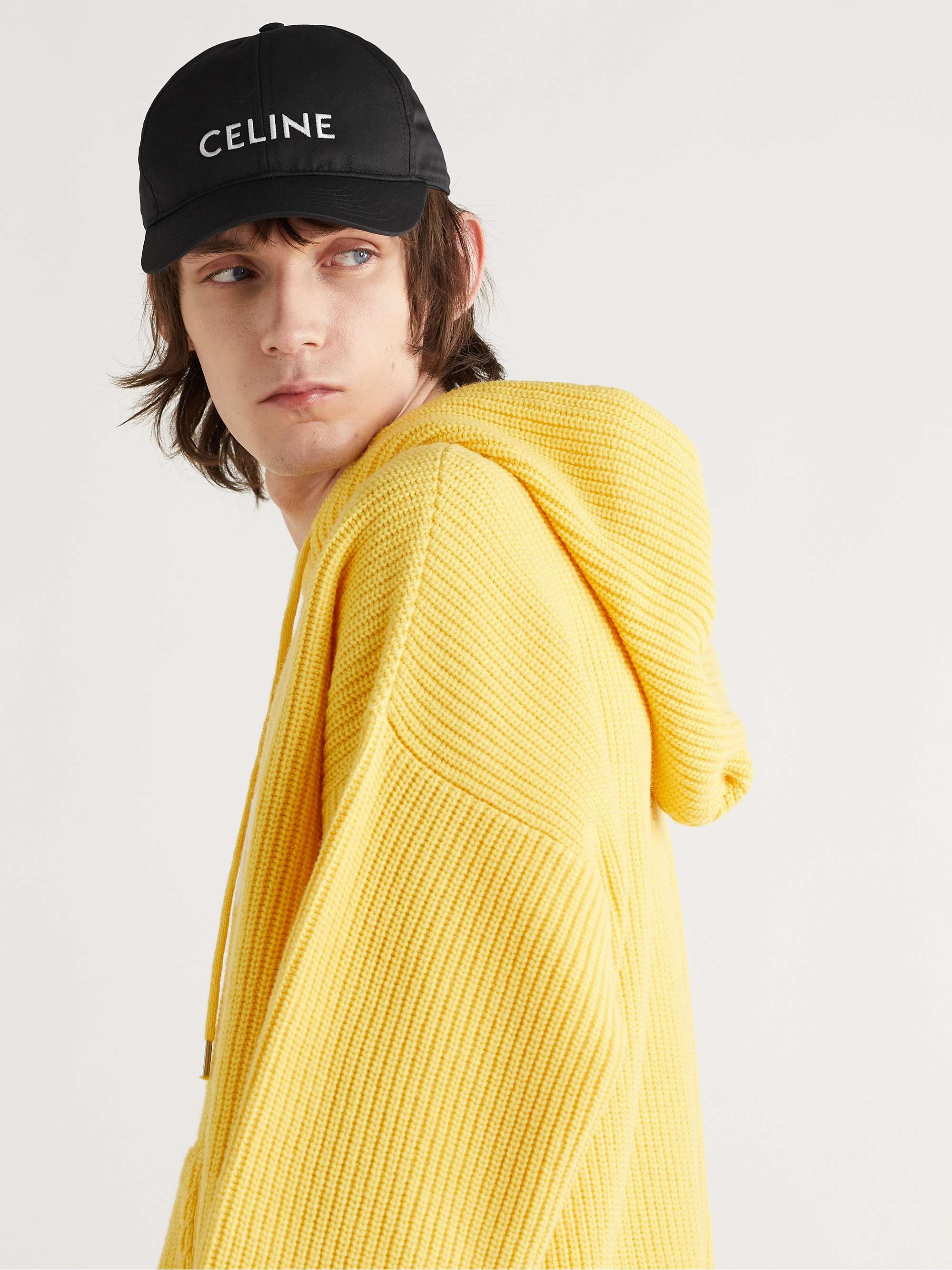CELINE HOMME Logo-Embroidered Drill Baseball Cap