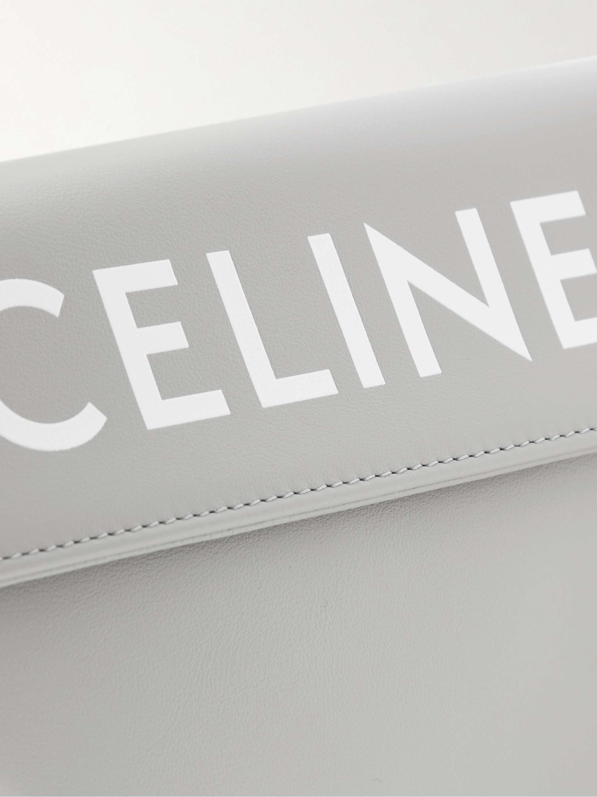 CELINE HOMME Logo-Print Leather Messenger Bag