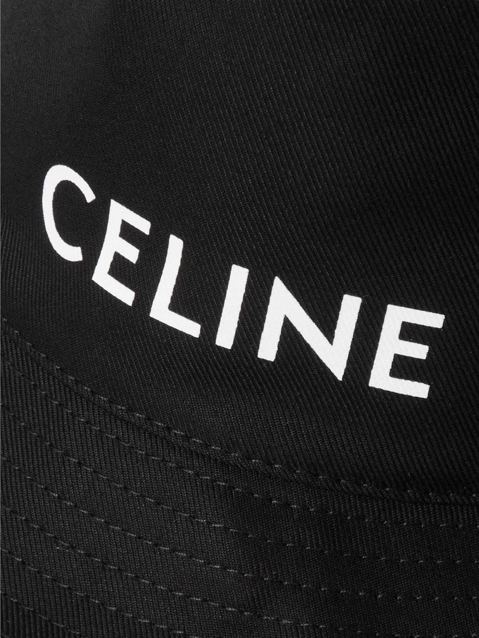 CELINE HOMME Logo-Print Cotton-Gabardine Bucket Hat