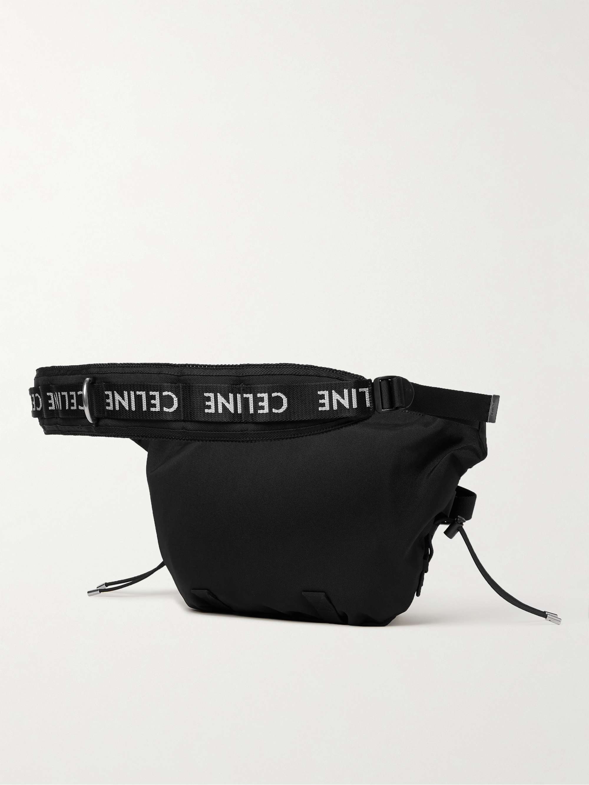 CELINE HOMME Logo-Print Canvas Messenger Bag