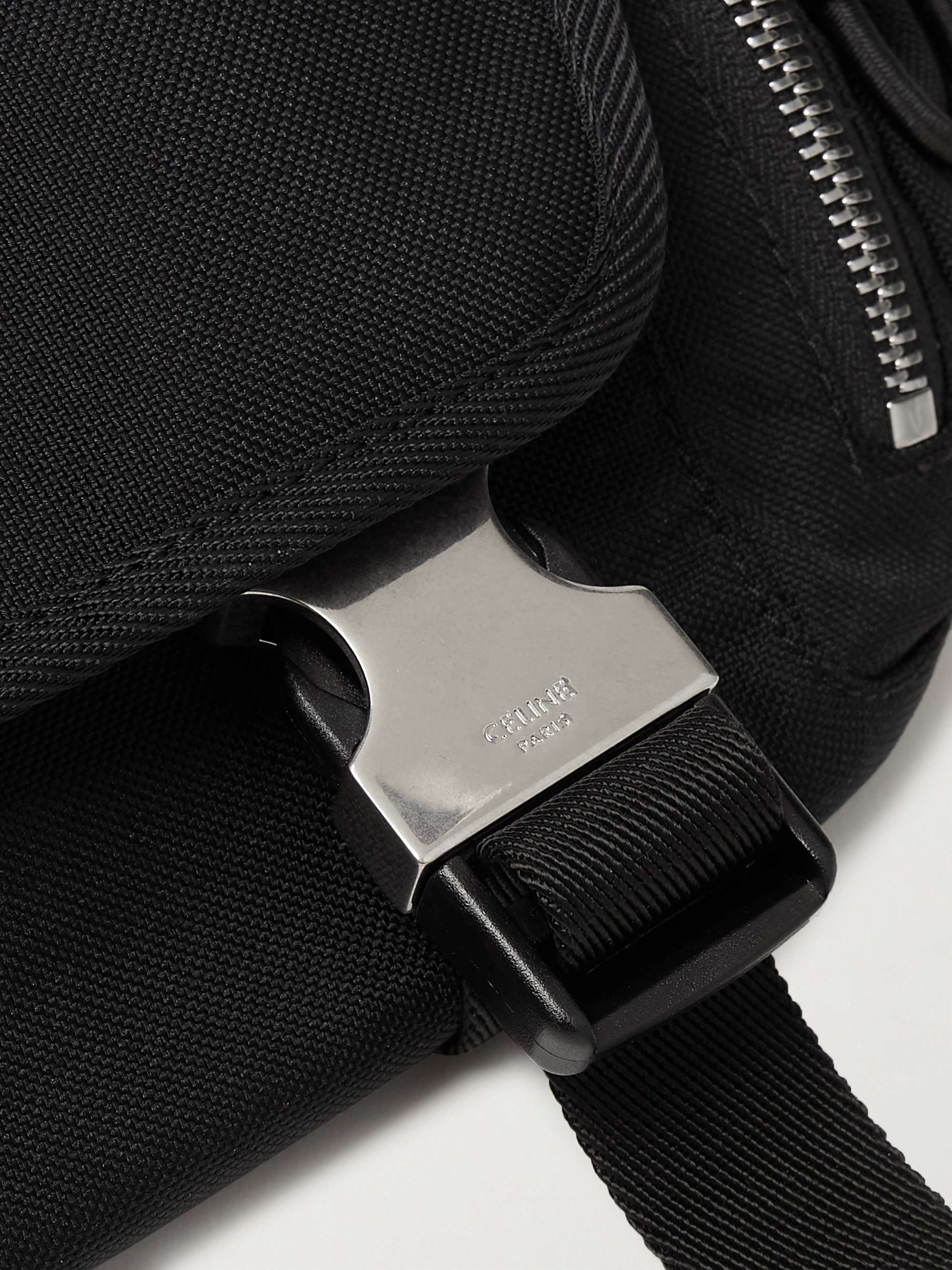 CELINE HOMME Logo-Print Canvas Messenger Bag