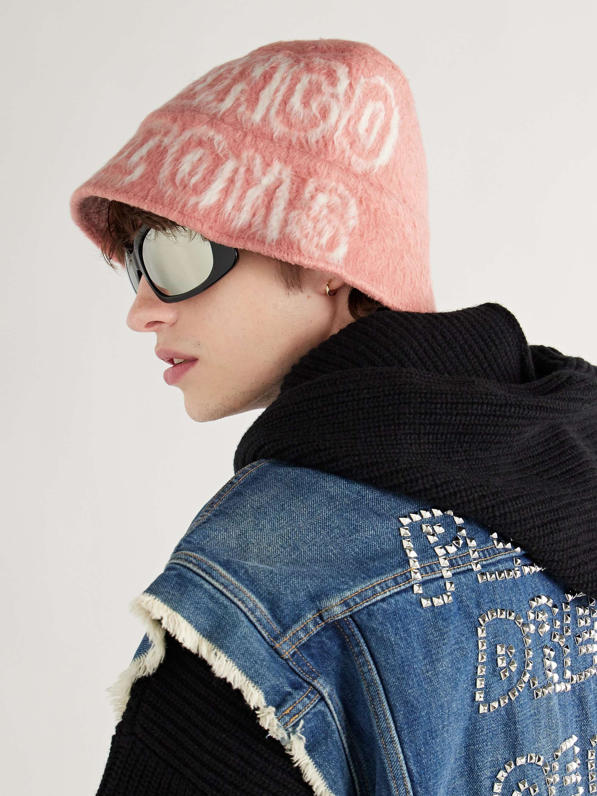 CELINE HOMME Brushed Cotton-Blend Jacquard Bucket Hat