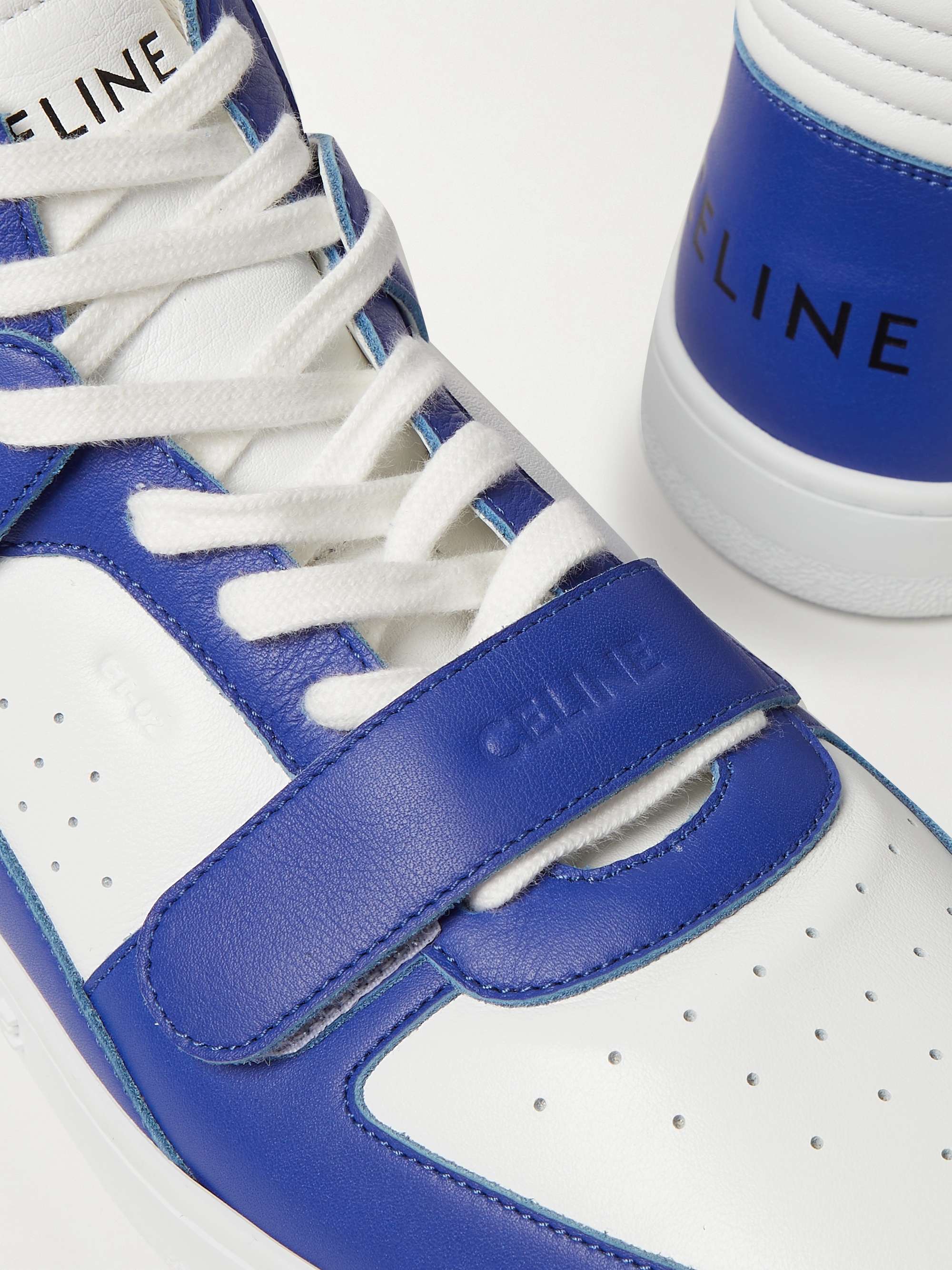 CELINE HOMME CT-02 Colour-Block Leather High-Top Sneakers