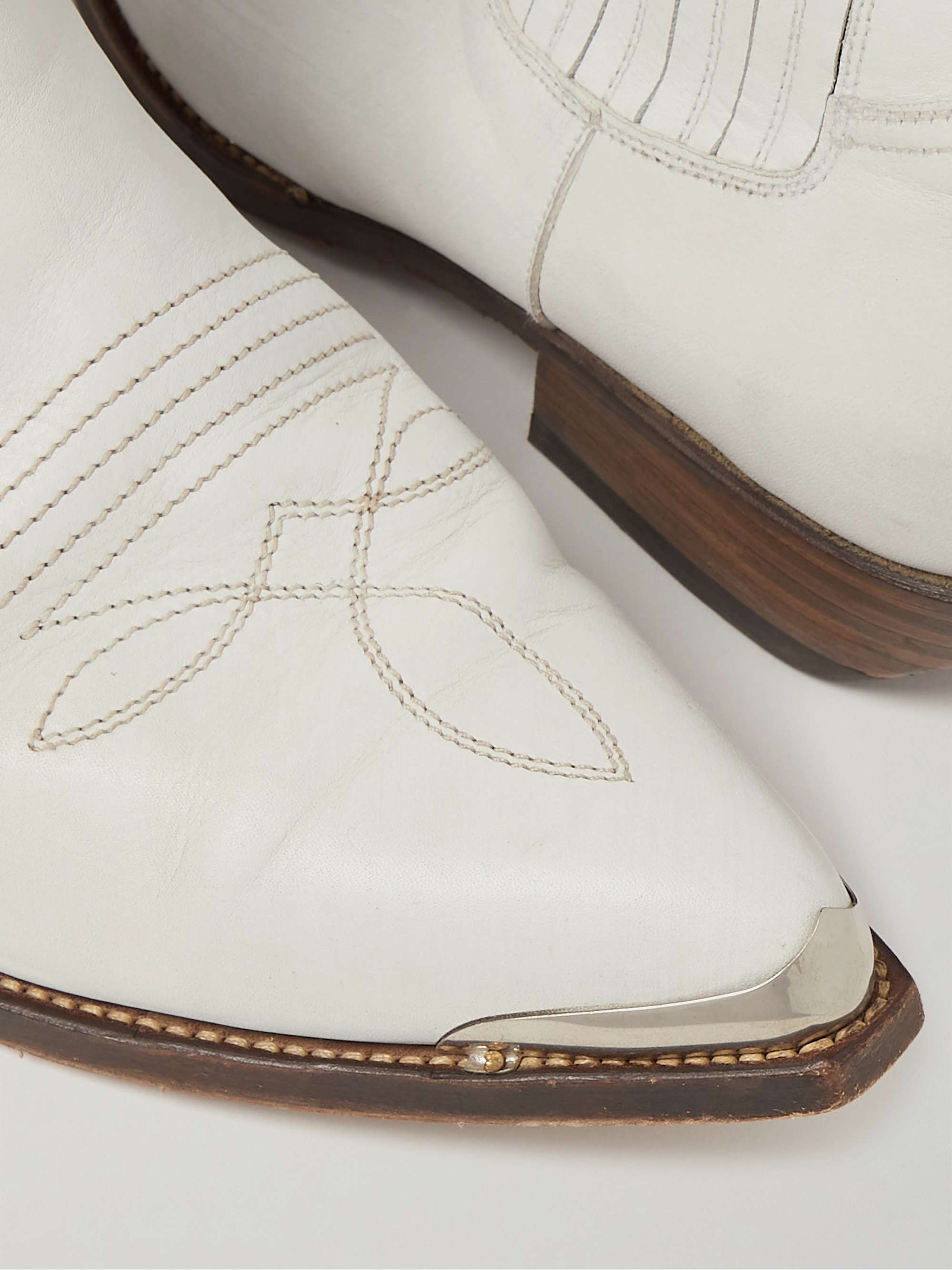 CELINE HOMME Embellished Leather Chelsea Boots