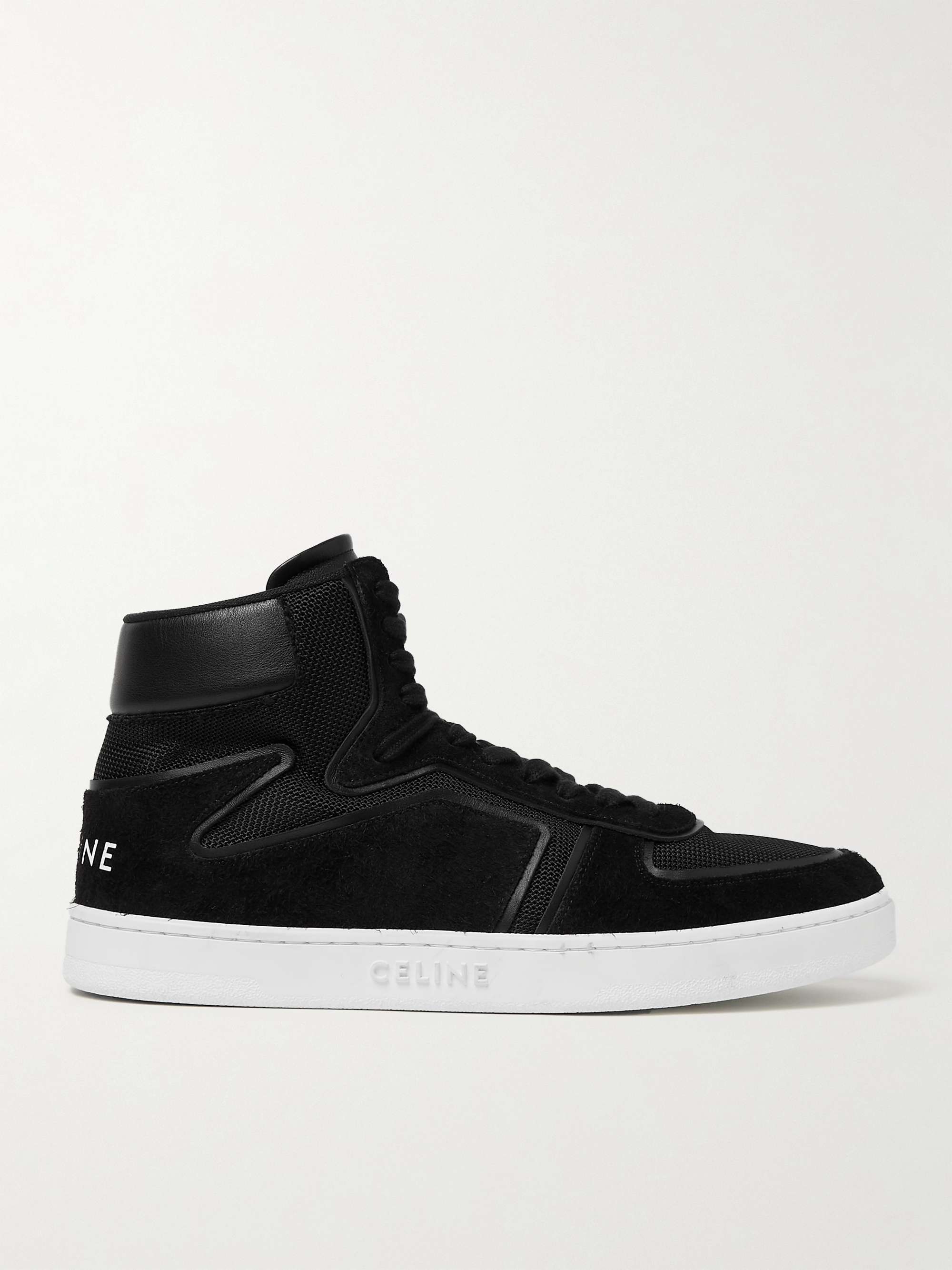 CELINE HOMME Z CT-01 Mesh and Suede High-Top Sneakers for Men