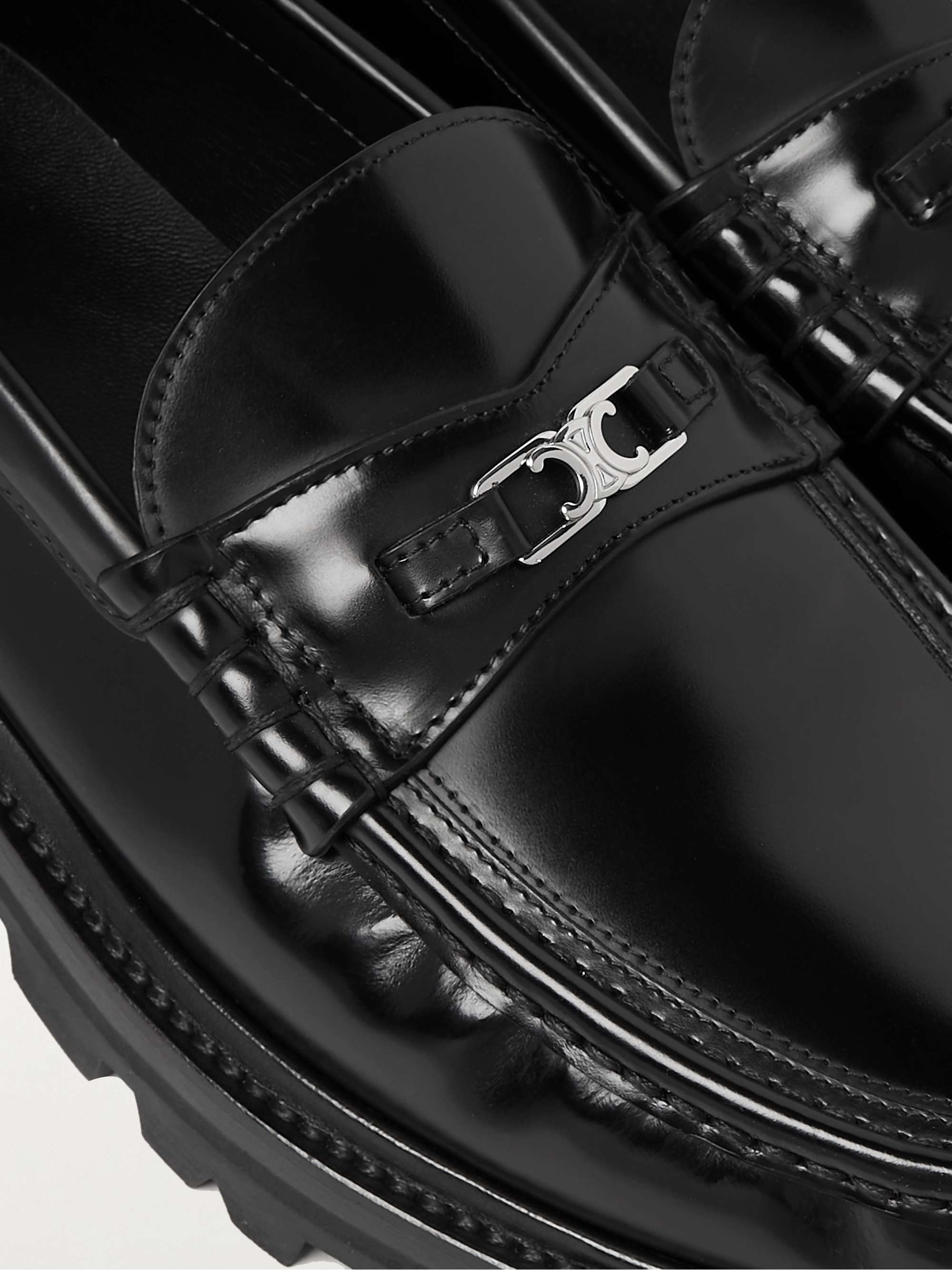 CELINE HOMME Triomphe Leather Loafers
