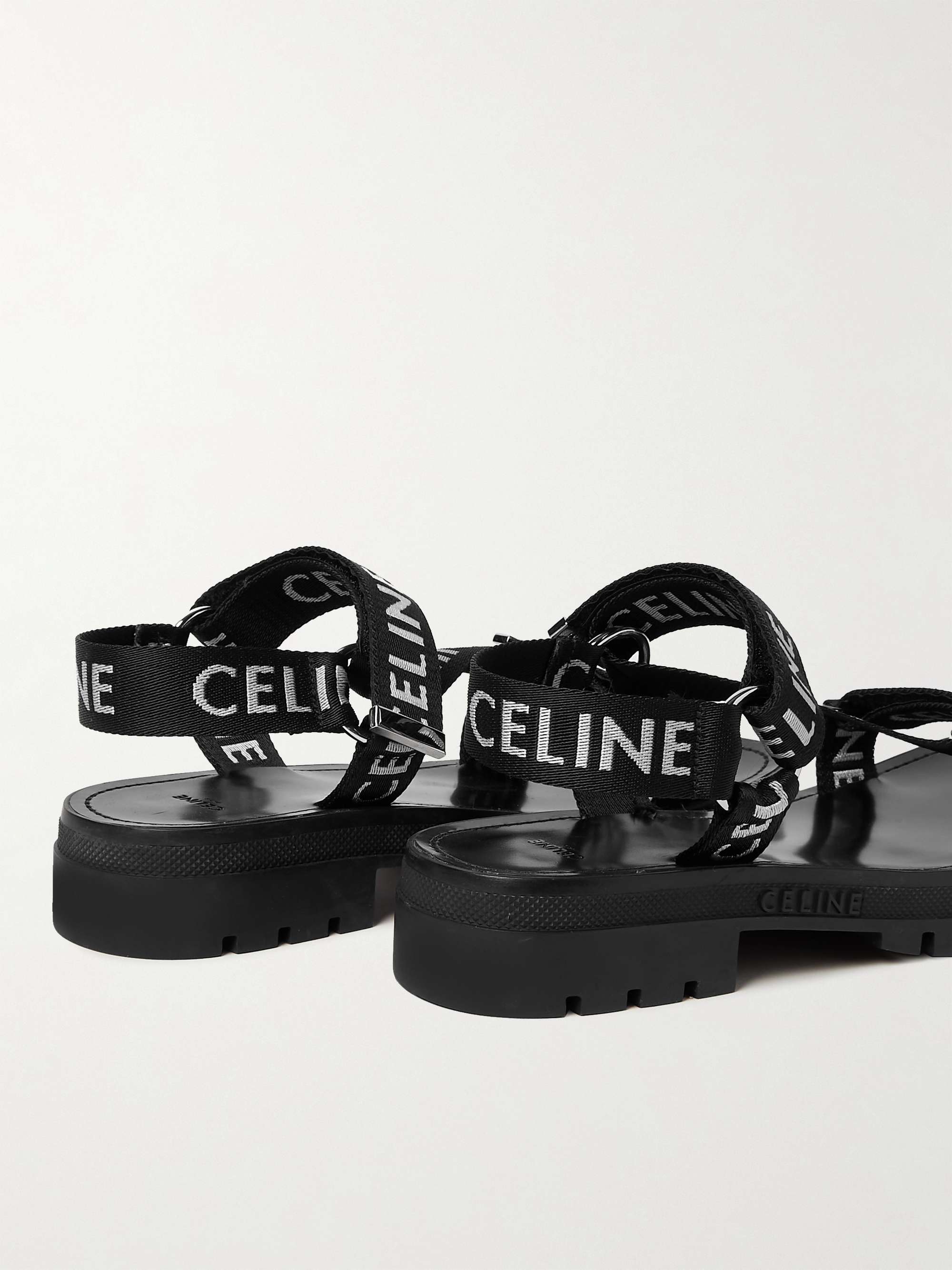 CELINE HOMME Logo-Print Canvas Sandals