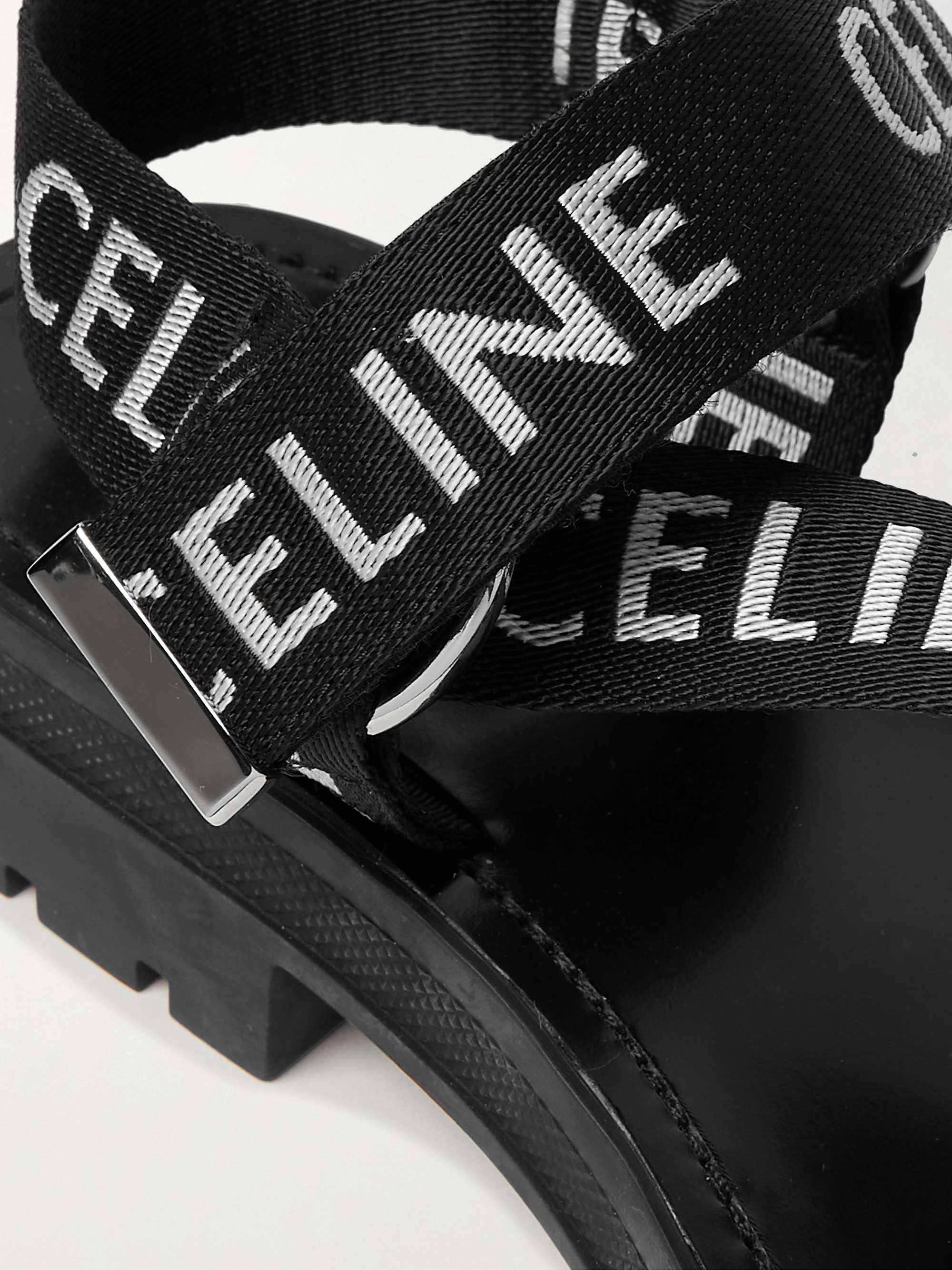 CELINE HOMME Logo-Print Canvas Sandals