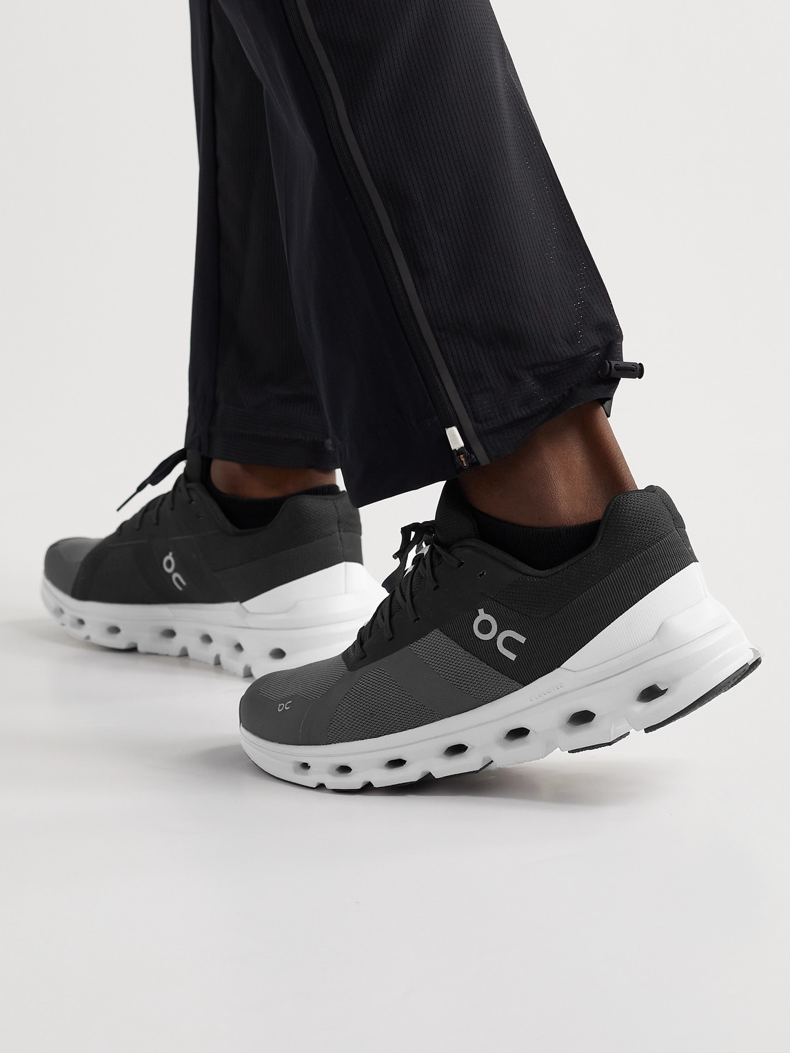 Shop On Cloudrunner Mesh Running Sneakers In Black