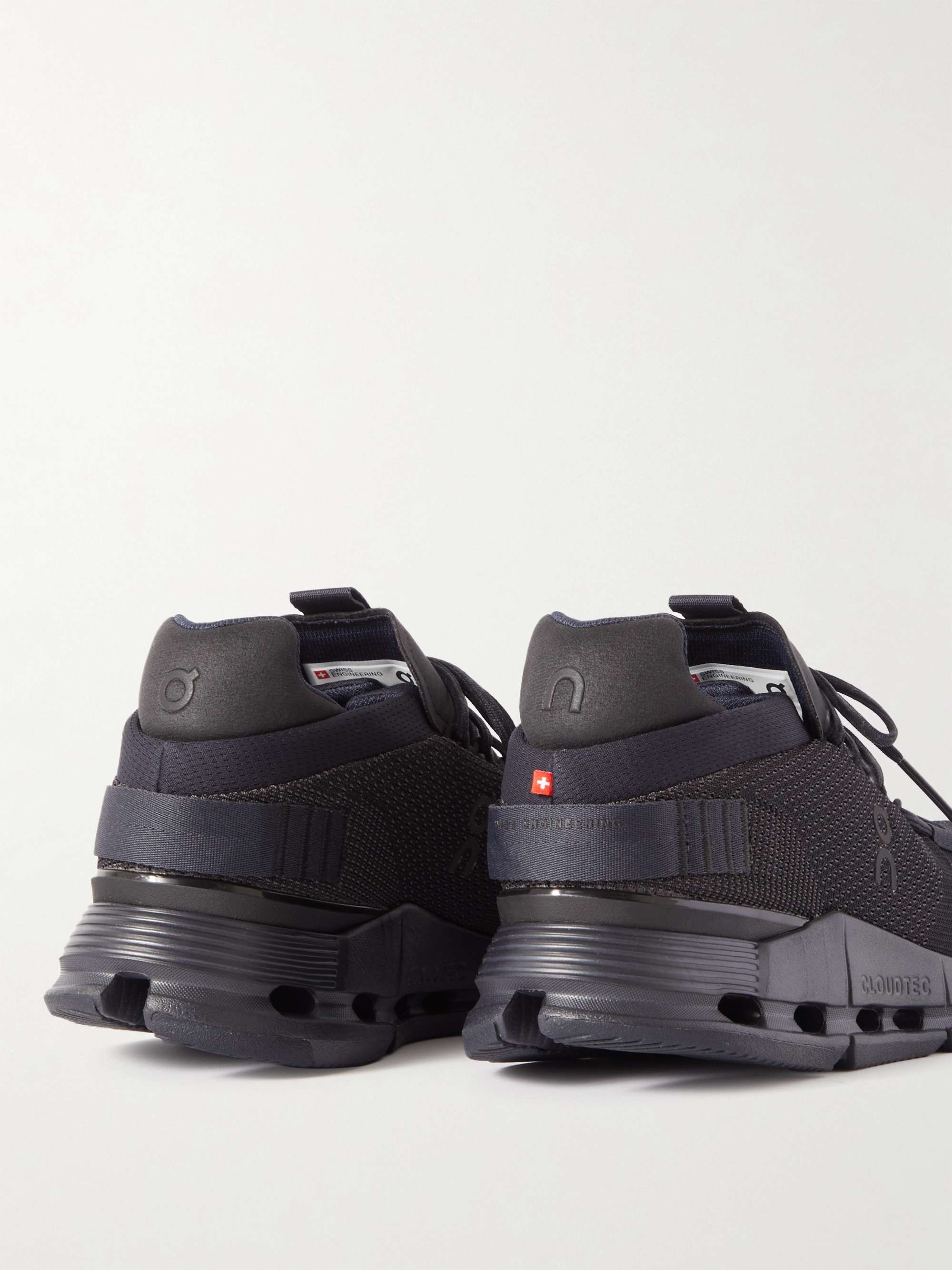 ON Cloudnova Rubber-Trimmed Mesh Running Sneakers
