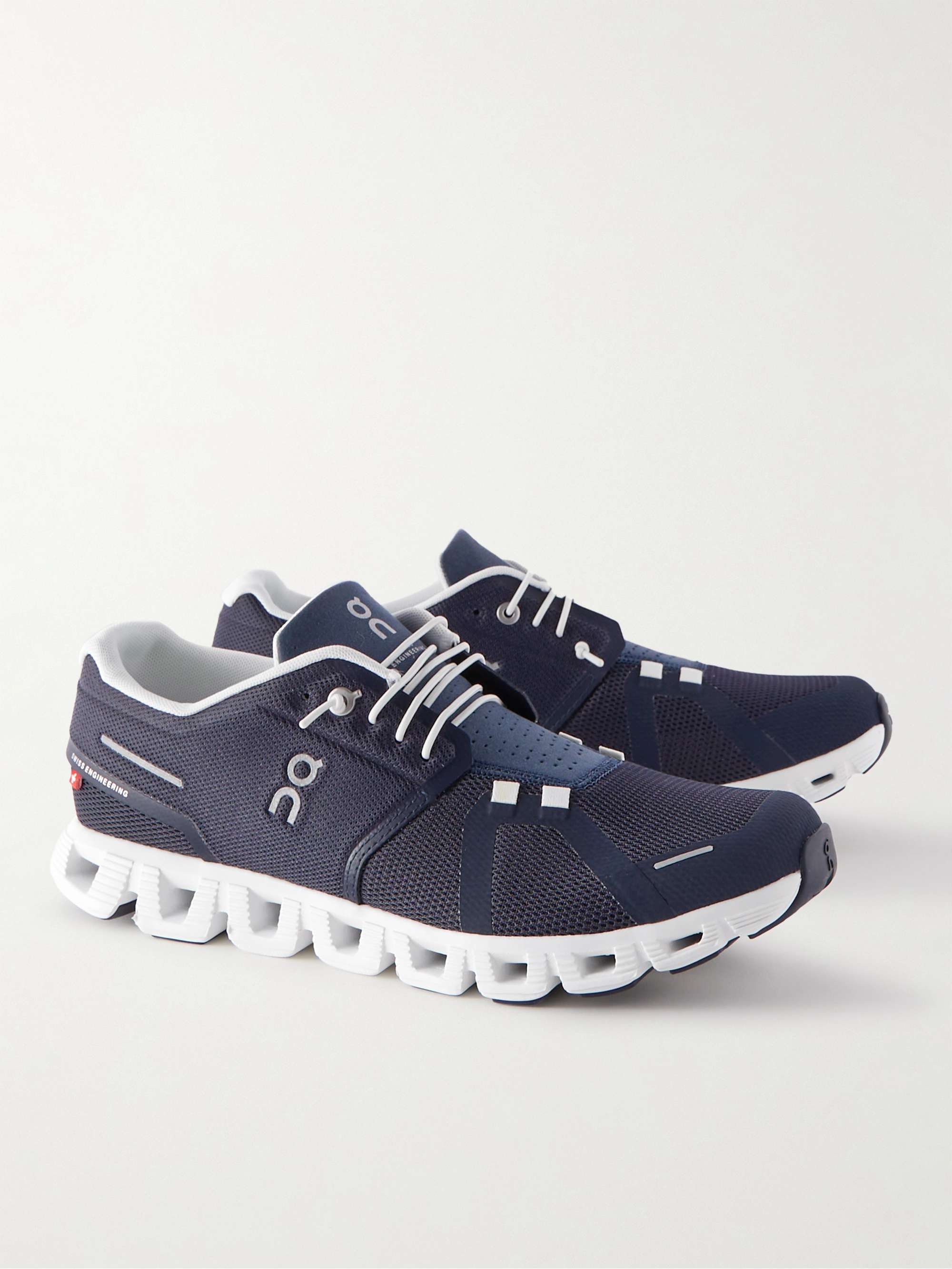 ON Cloud 5 Rubber-Trimmed Recycled Mesh Running Sneakers